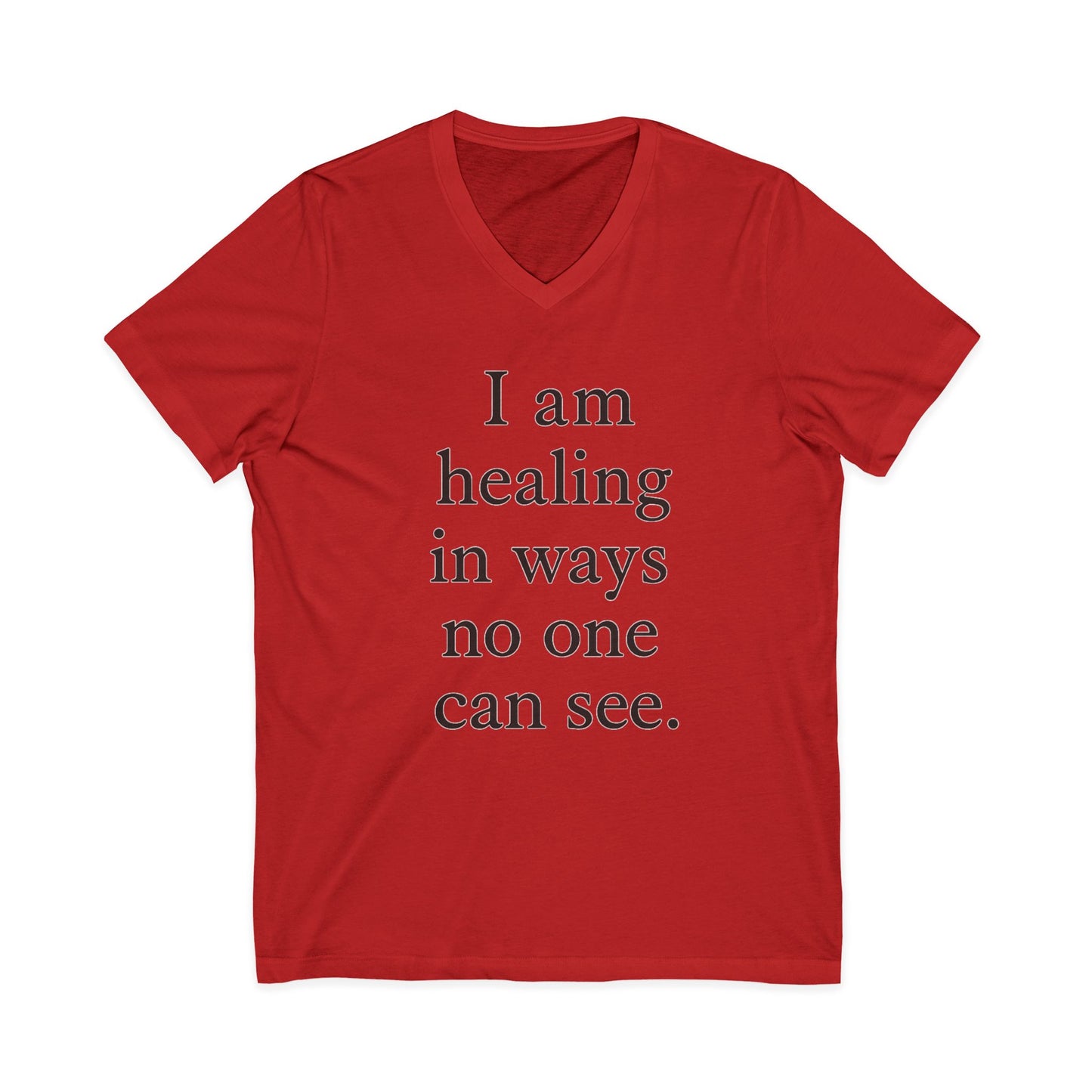 Healing Journey V‑Neck Tee — "I am healing in ways no one can see." - HealthandlifestylewChiny