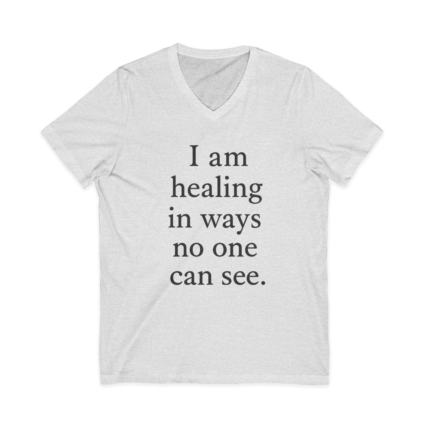 Healing Journey V‑Neck Tee — "I am healing in ways no one can see." - HealthandlifestylewChiny
