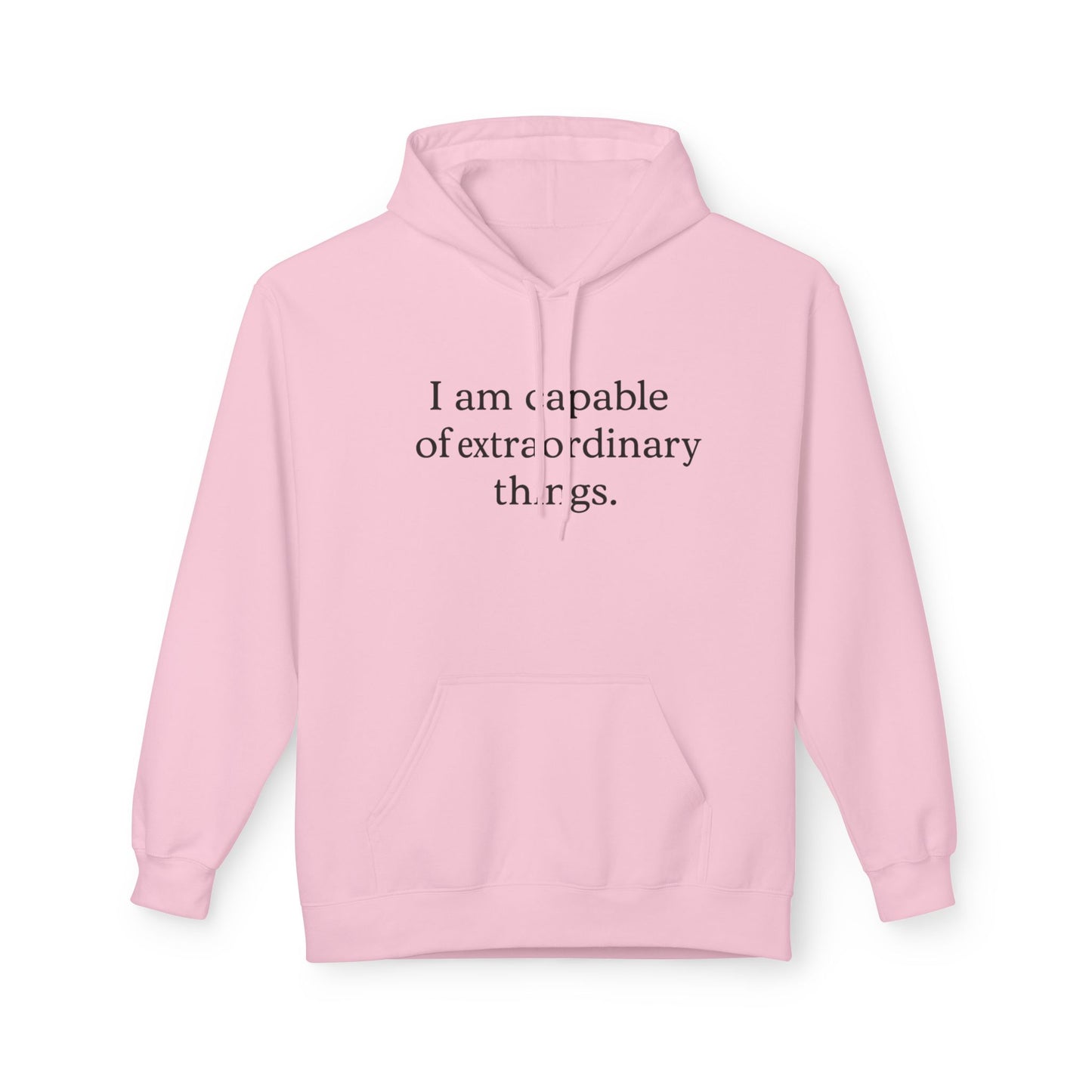 Inspirational Hoodie — "I am capable of extraordinary things." Motivational Pullover - HealthandlifestylewChiny