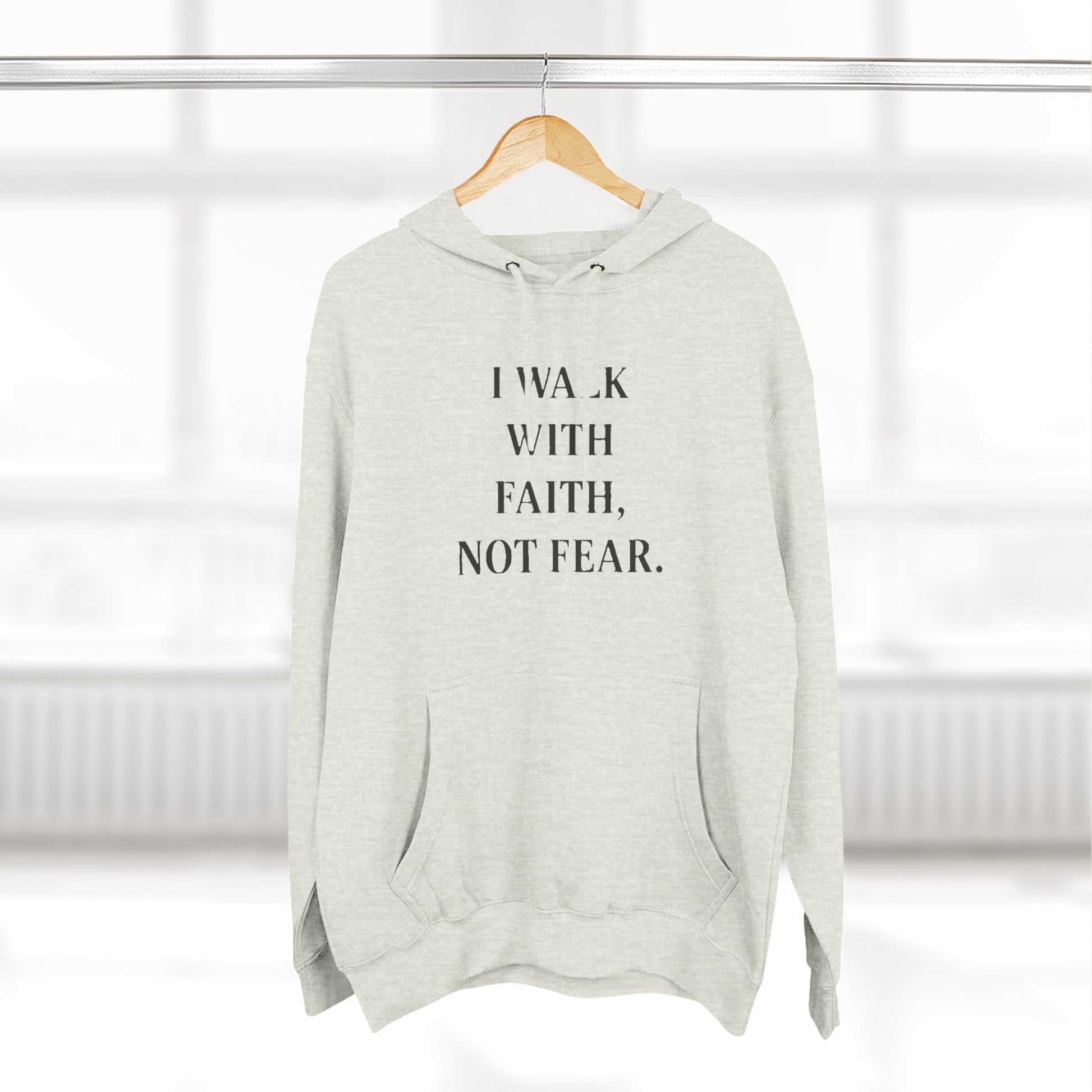 Faith Over Fear Hoodie — "I Walk With Faith, Not Fear" Inspirational Pullover - HealthandlifestylewChiny
