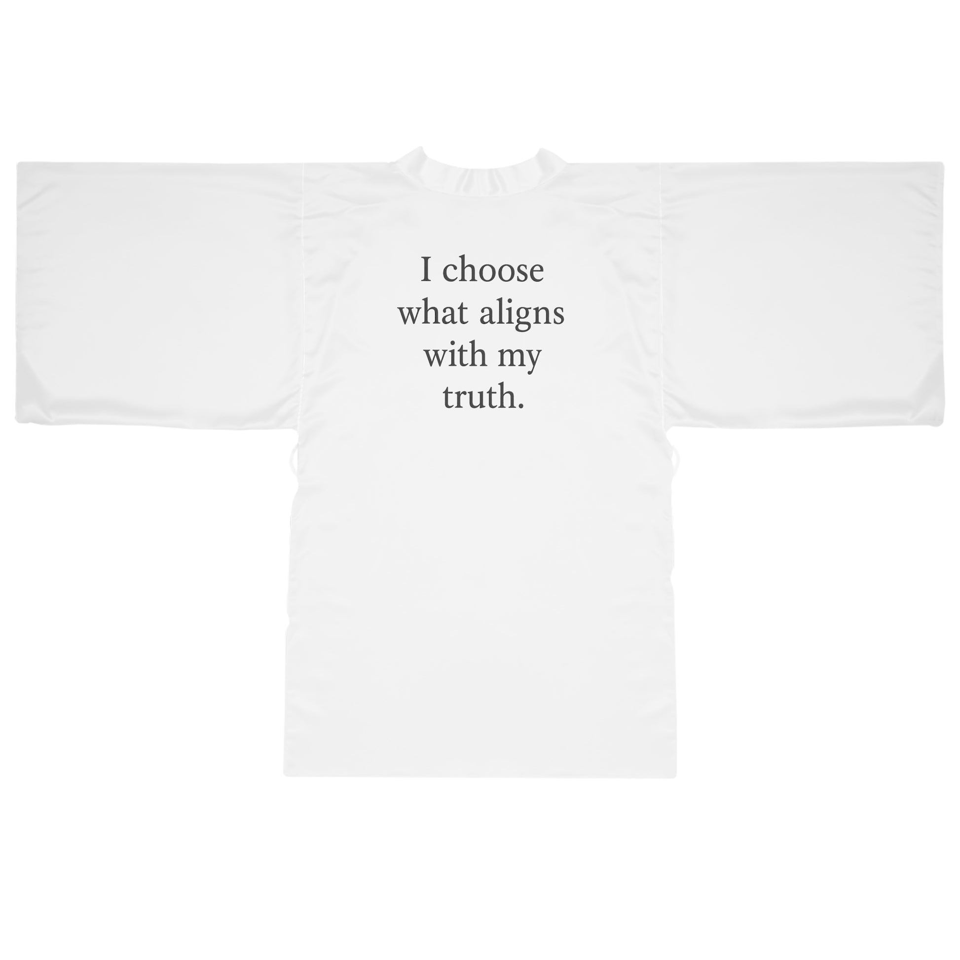 Kimono Robe — "I choose what aligns with my truth." Minimalist Affirmation Loungewear - HealthandlifestylewChiny