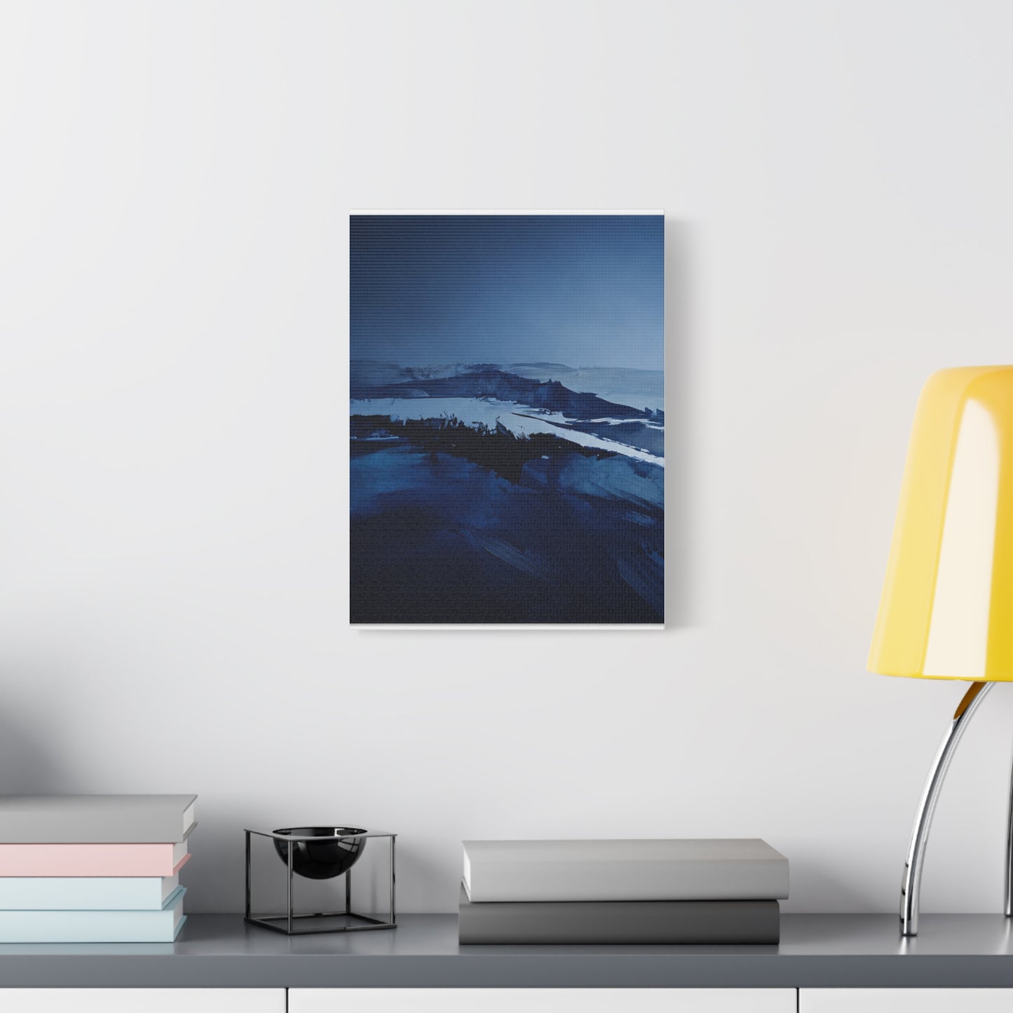 Deep Blue Abstract Matte Canvas Print — Stretched 1.25" - HealthandlifestylewChiny