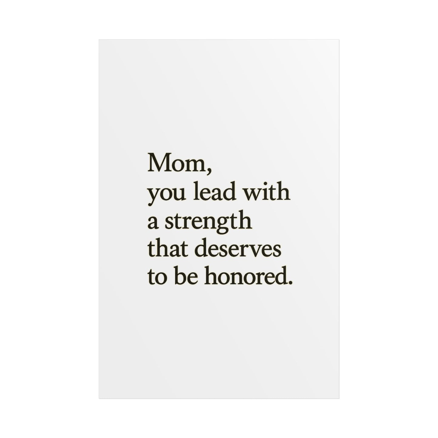 Mom Strength Inspirational Poster — Minimalist Mother's Day Print - HealthandlifestylewChiny