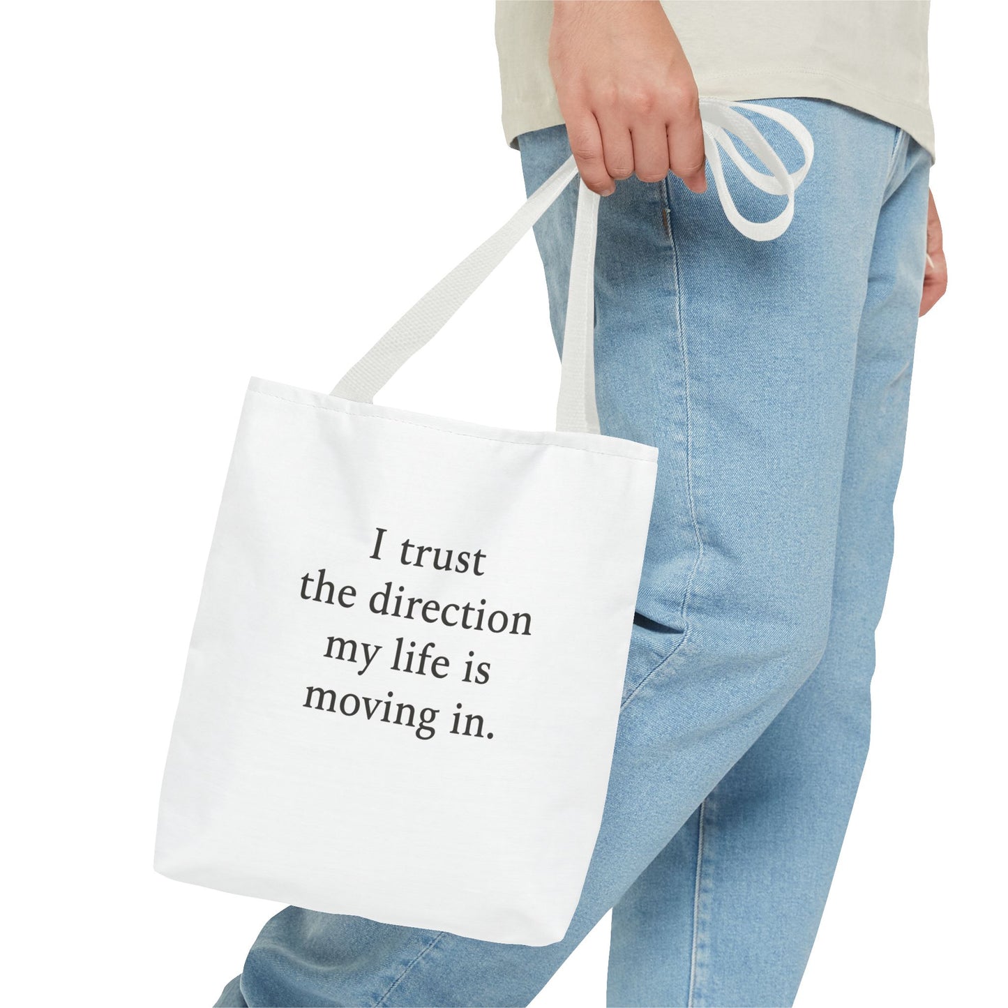 Affirmation Tote Bag - "I Trust the Direction My Life Is Moving In" Inspirational Carryall - HealthandlifestylewChiny