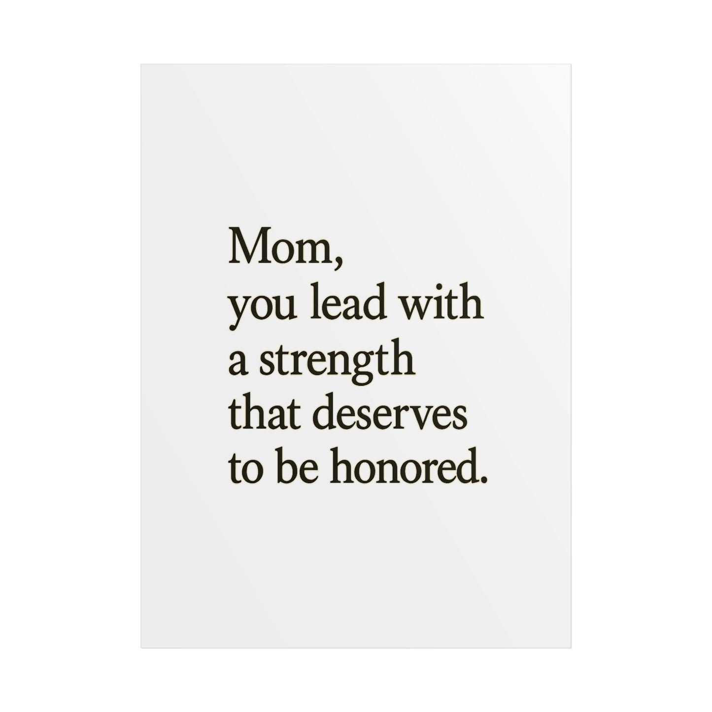 Mom Strength Inspirational Poster — Minimalist Mother's Day Print - HealthandlifestylewChiny