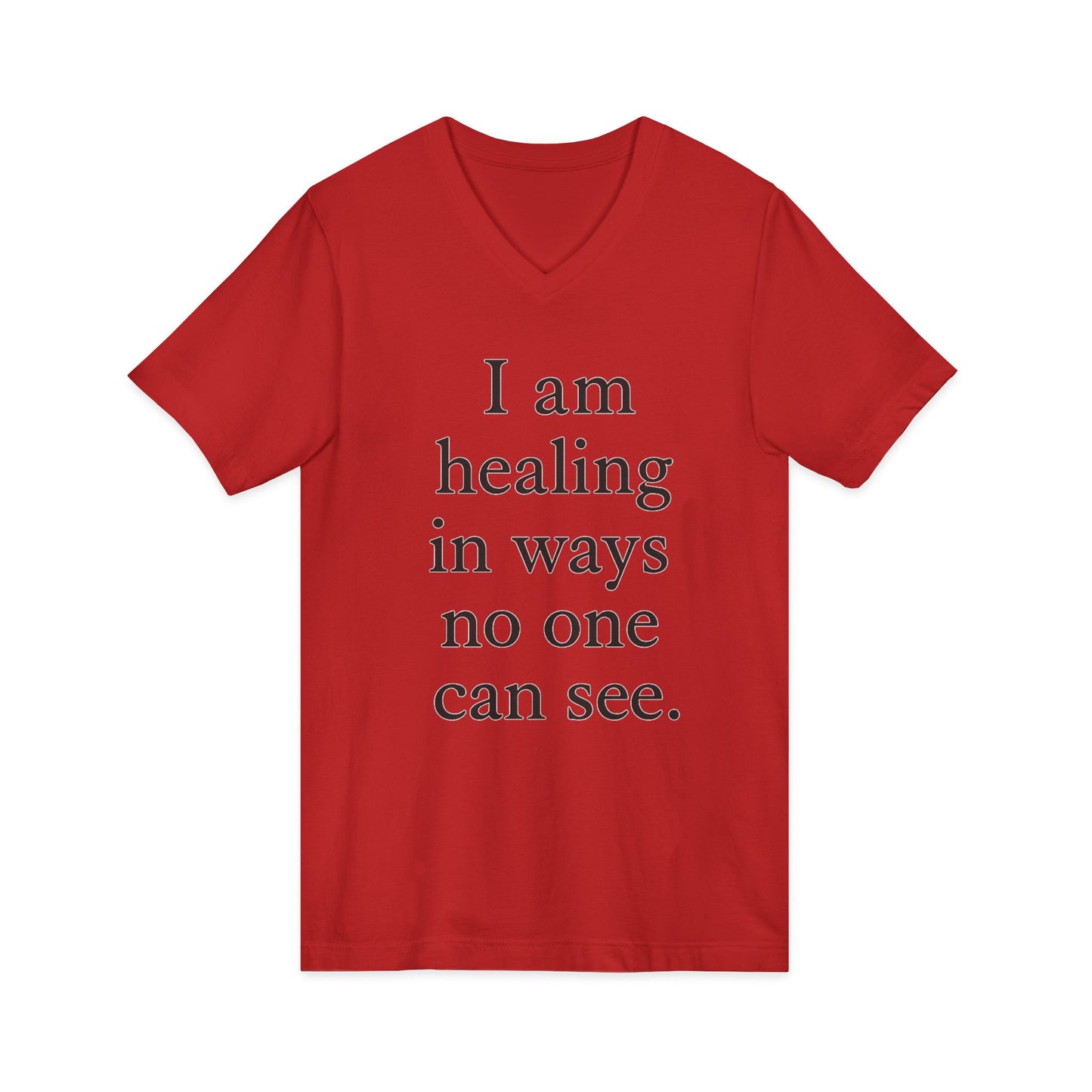 Healing Journey V‑Neck Tee — "I am healing in ways no one can see." - HealthandlifestylewChiny