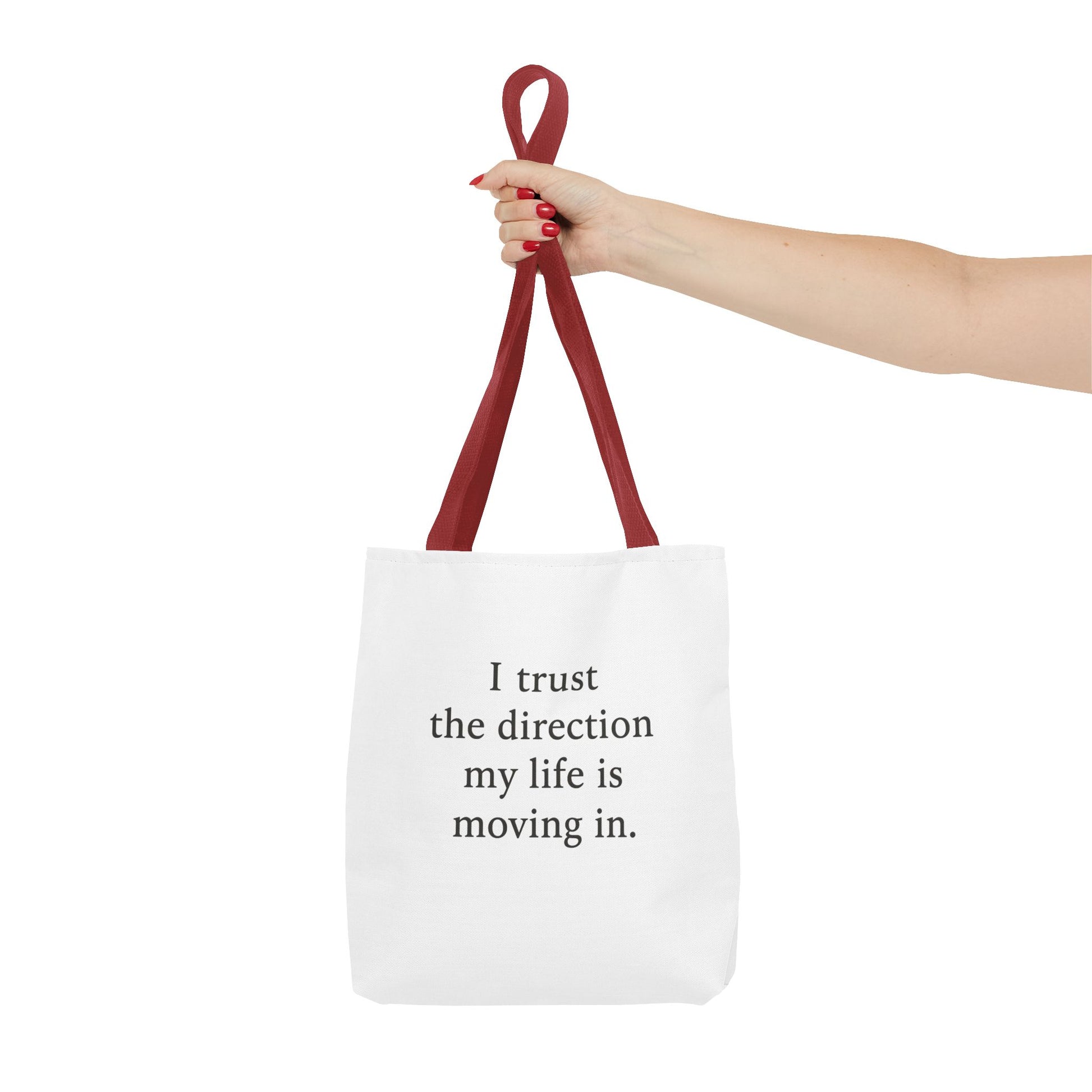 Affirmation Tote Bag - "I Trust the Direction My Life Is Moving In" Inspirational Carryall - HealthandlifestylewChiny