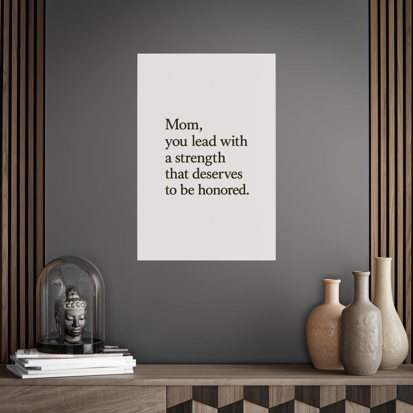 Mom Strength Inspirational Poster — Minimalist Mother's Day Print - HealthandlifestylewChiny