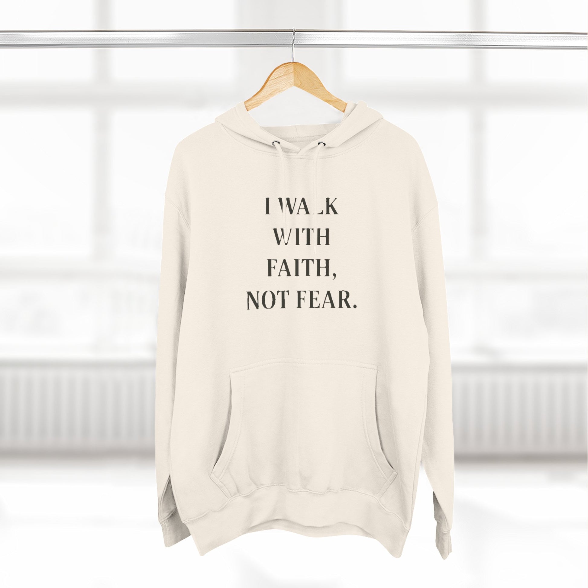Faith Over Fear Hoodie — "I Walk With Faith, Not Fear" Inspirational Pullover - HealthandlifestylewChiny