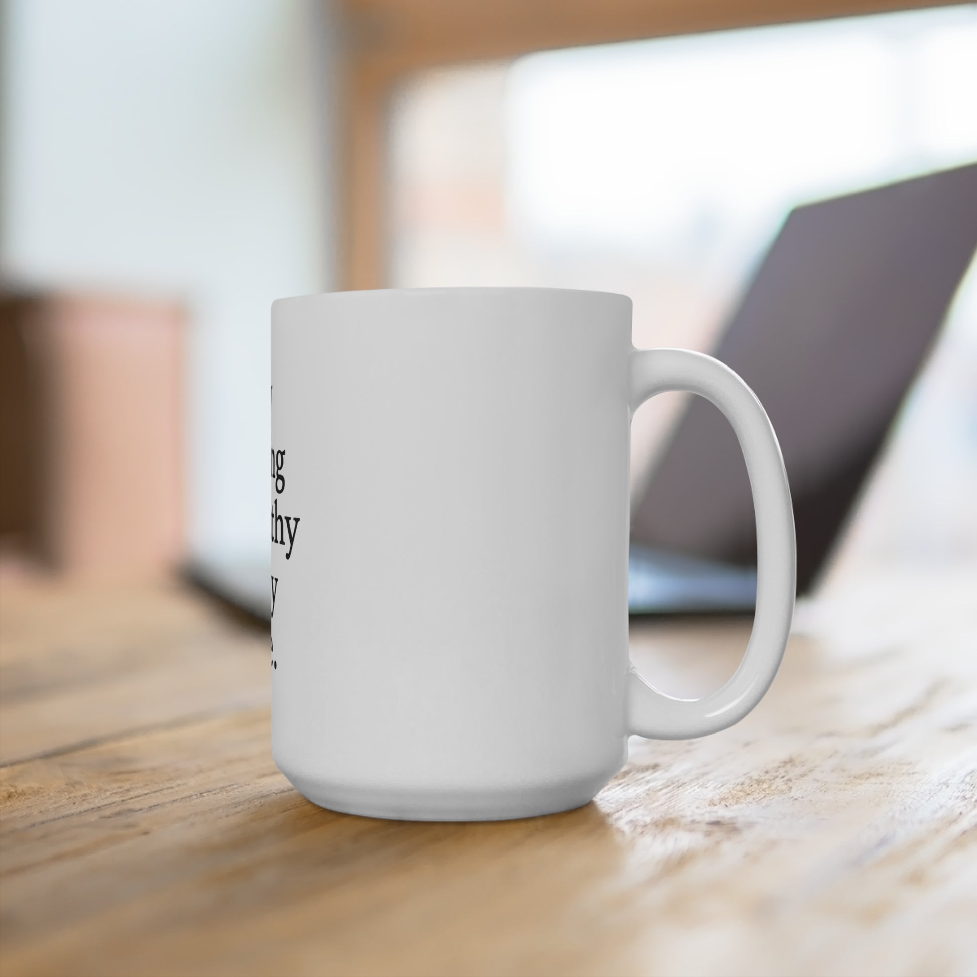 Healing Reminder Mug — “My healing is worthy of my time.” Inspirational 15oz Ceramic Coffee Cup - HealthandlifestylewChiny