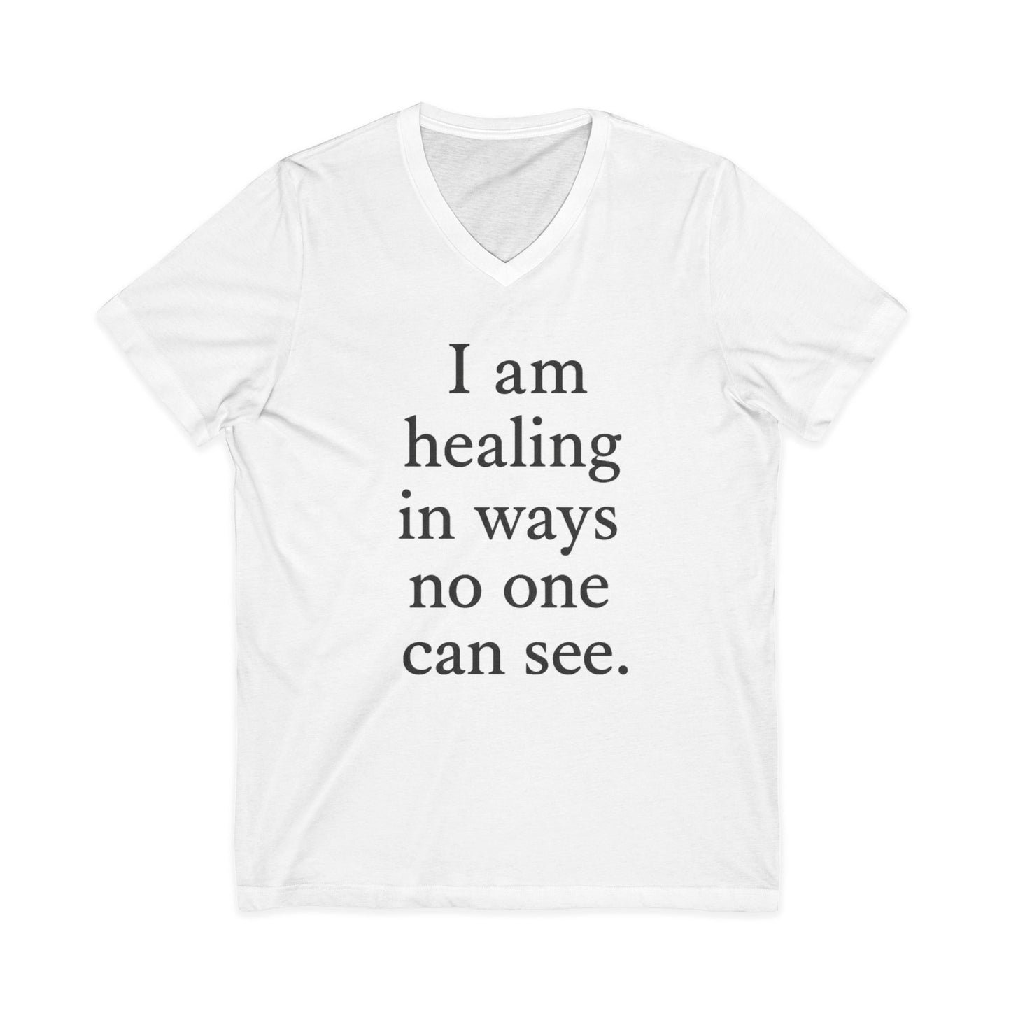Healing Journey V‑Neck Tee — "I am healing in ways no one can see." - HealthandlifestylewChiny