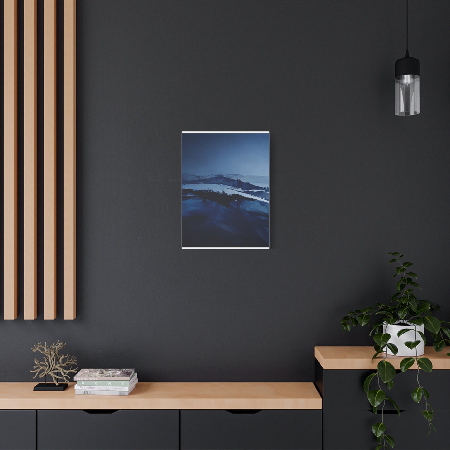 Deep Blue Abstract Matte Canvas Print — Stretched 1.25" - HealthandlifestylewChiny