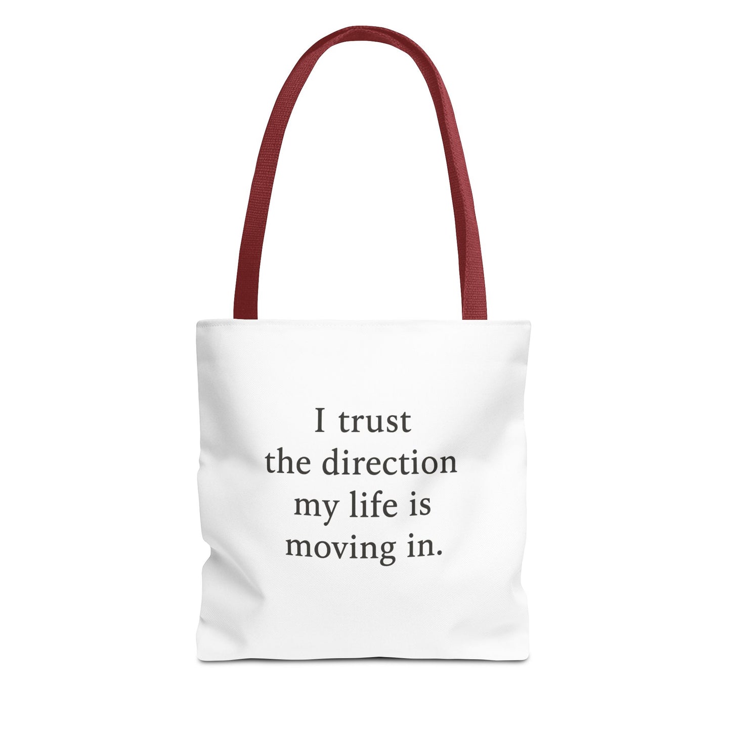 Affirmation Tote Bag - "I Trust the Direction My Life Is Moving In" Inspirational Carryall - HealthandlifestylewChiny