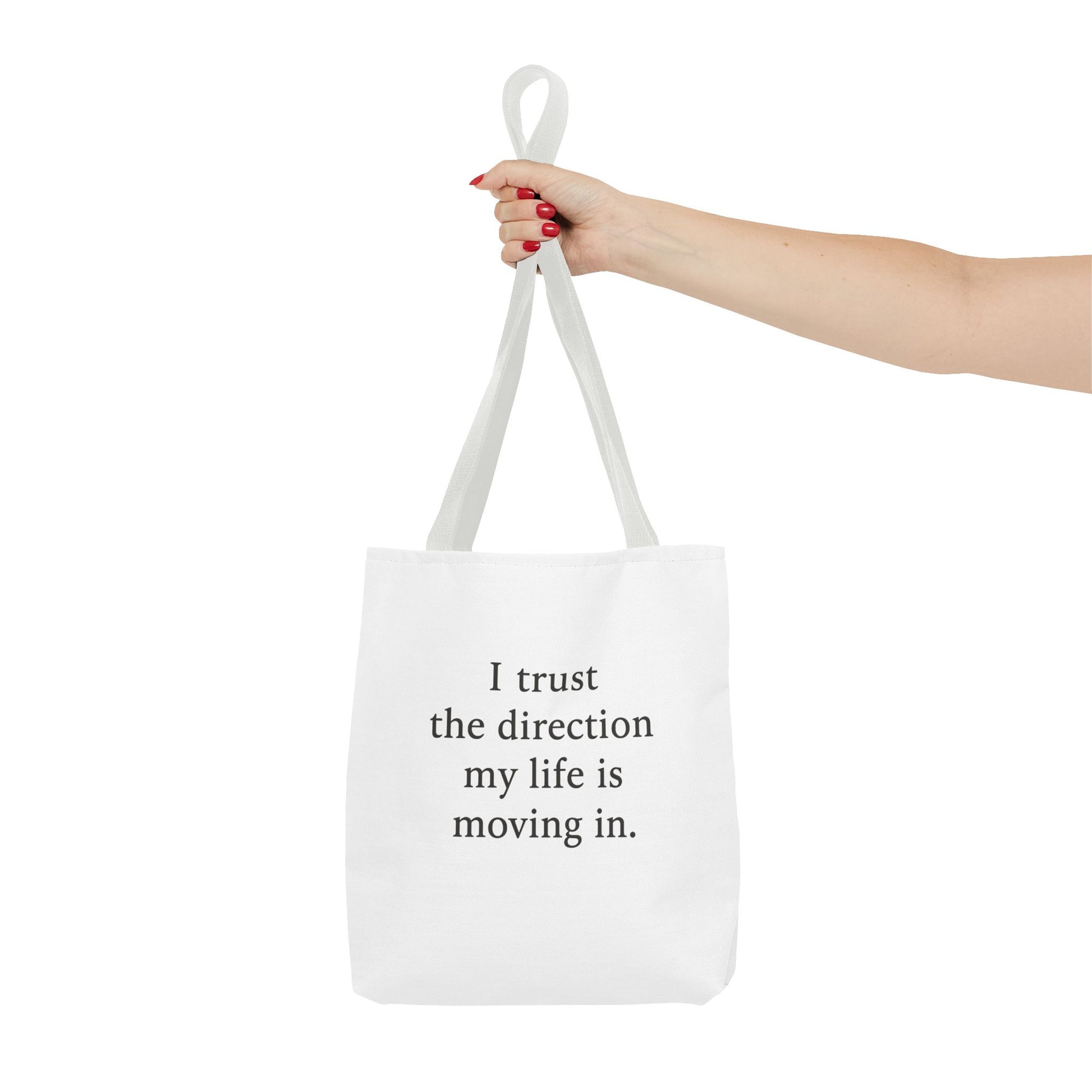 Affirmation Tote Bag - "I Trust the Direction My Life Is Moving In" Inspirational Carryall - HealthandlifestylewChiny