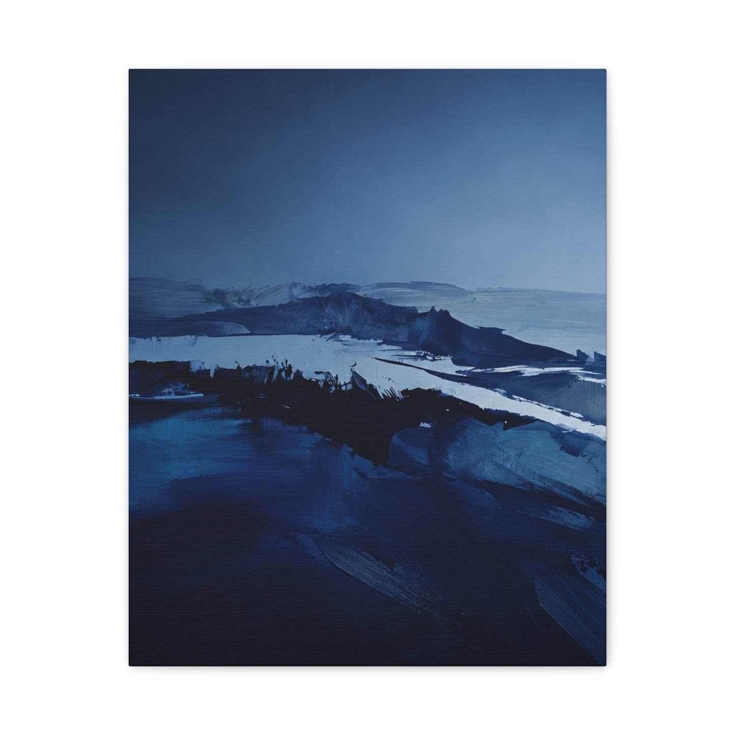 Deep Blue Abstract Matte Canvas Print — Stretched 1.25" - HealthandlifestylewChiny