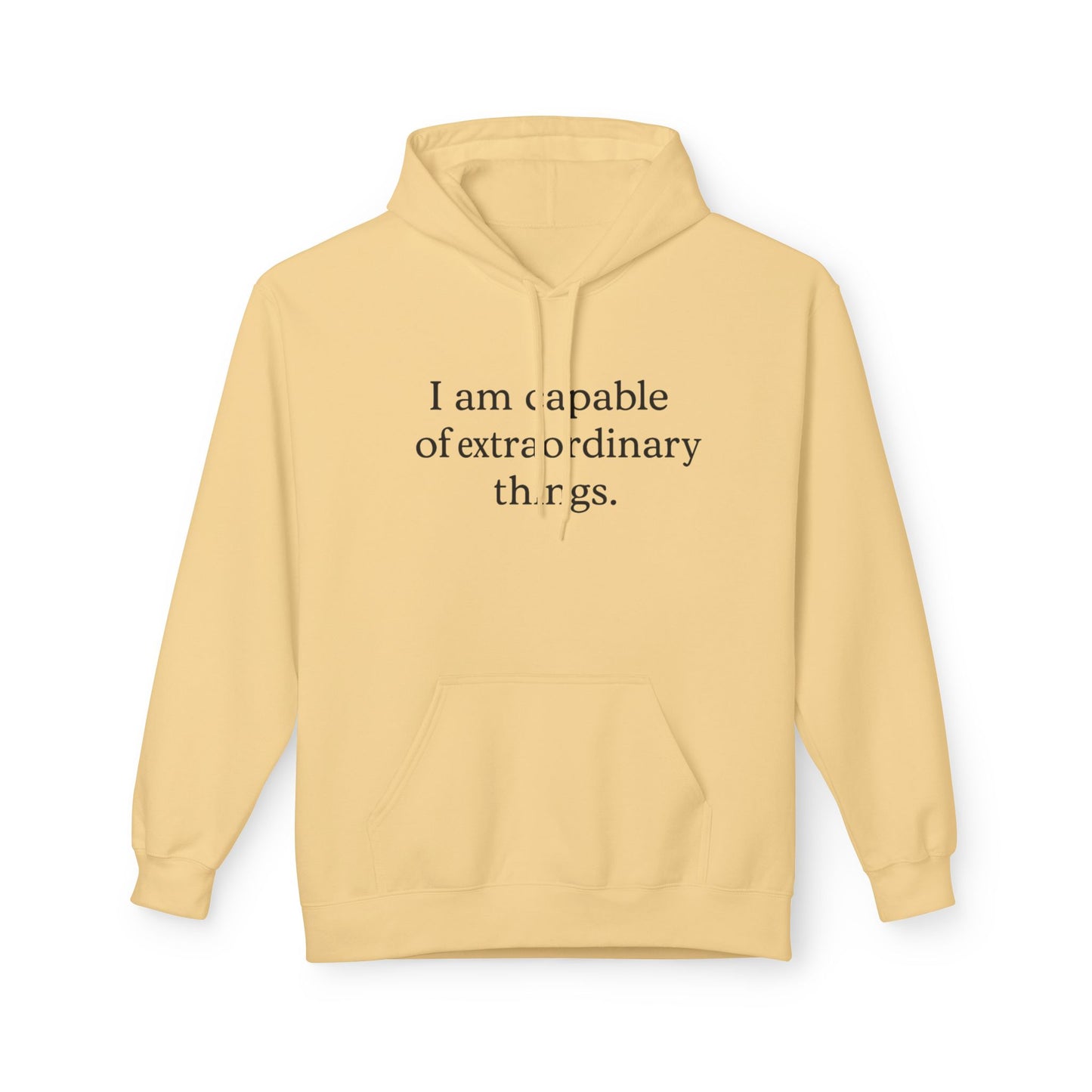 Inspirational Hoodie — "I am capable of extraordinary things." Motivational Pullover - HealthandlifestylewChiny