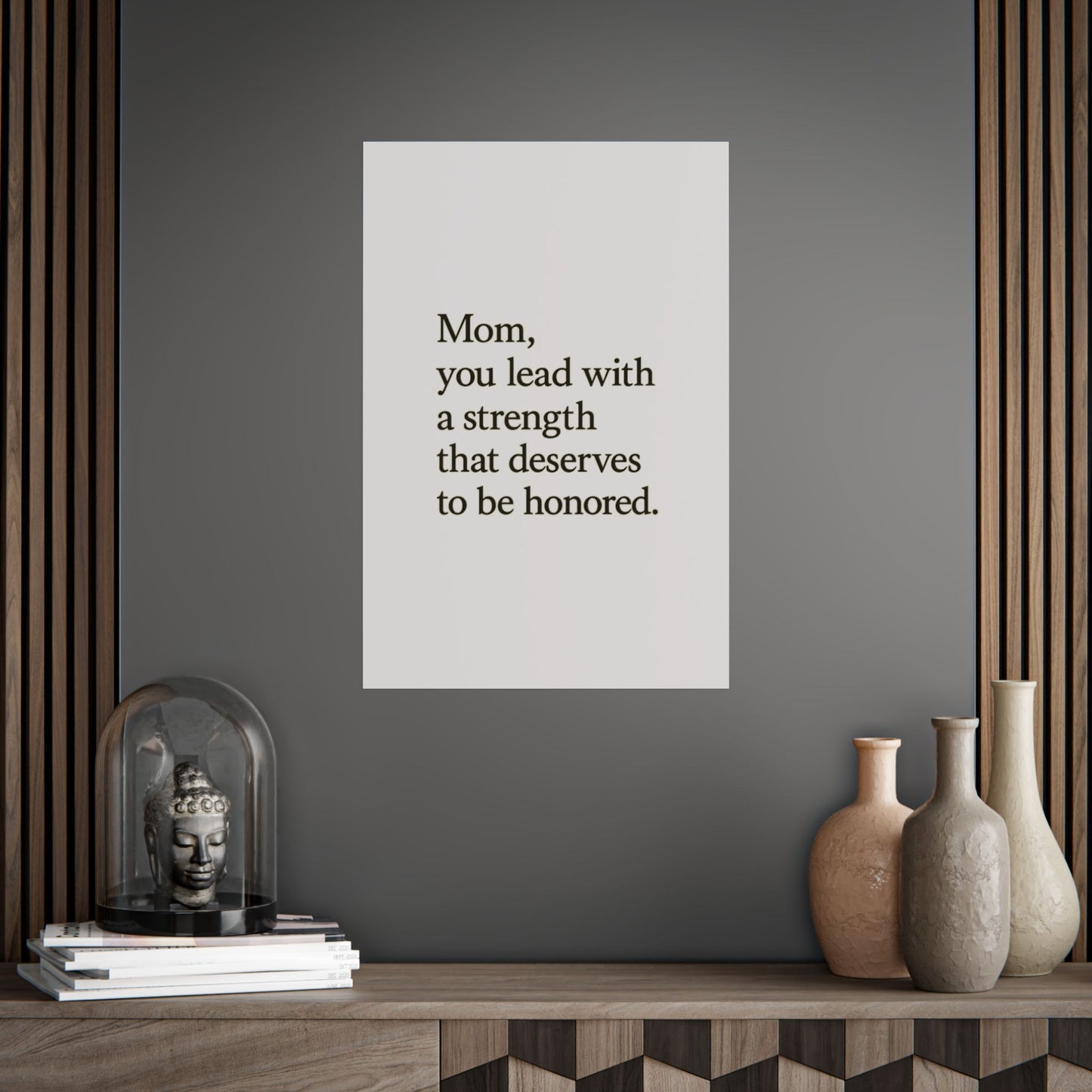 Mom Strength Inspirational Poster — Minimalist Mother's Day Print - HealthandlifestylewChiny