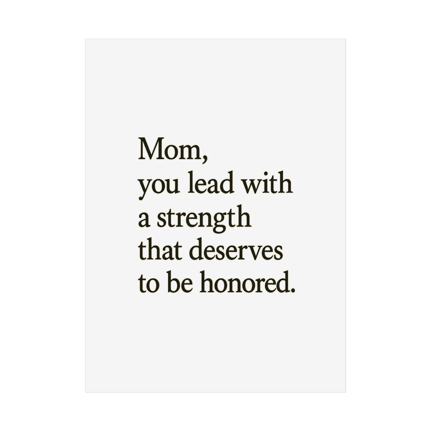 Mom Strength Inspirational Poster — Minimalist Mother's Day Print - HealthandlifestylewChiny