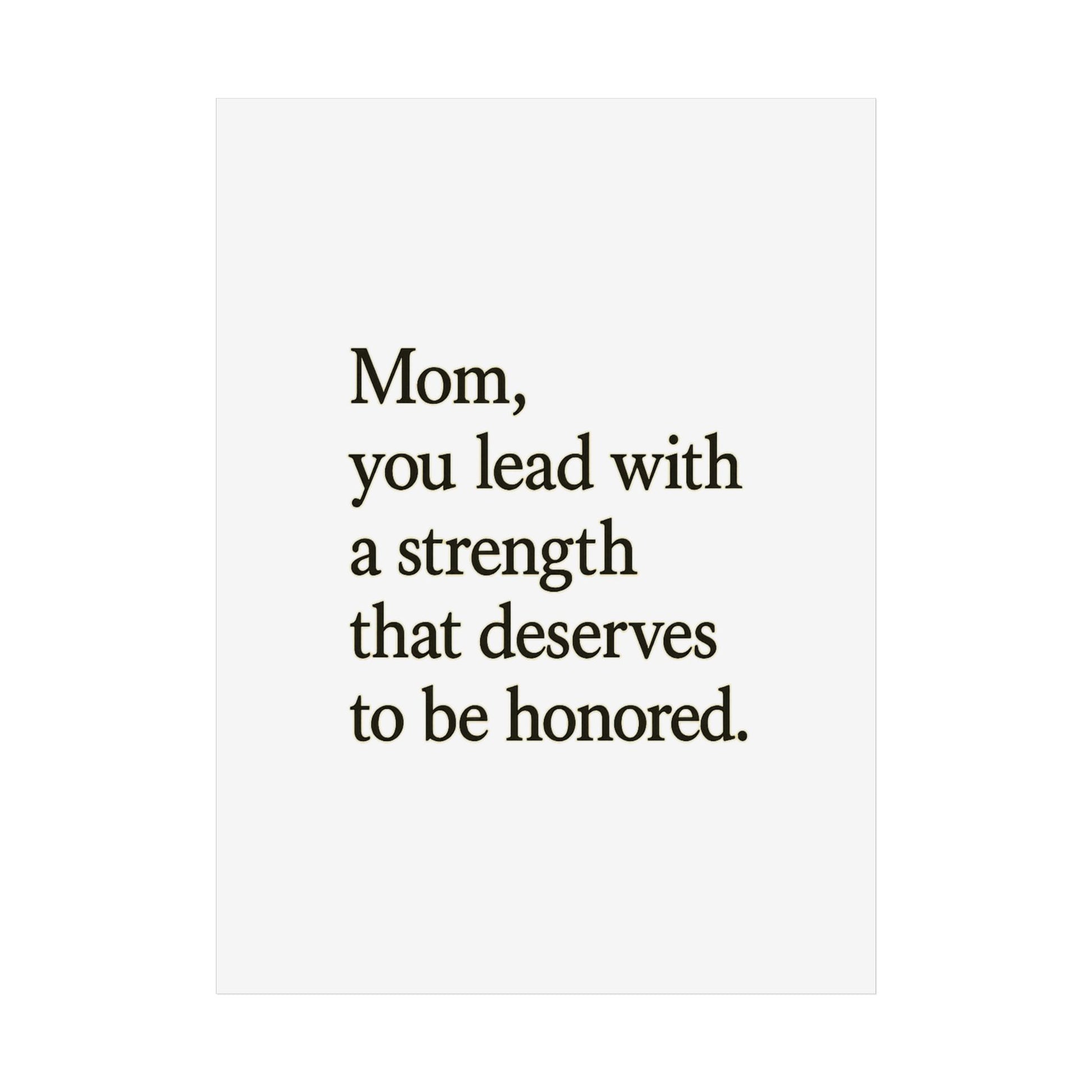 Mom Strength Inspirational Poster — Minimalist Mother's Day Print - HealthandlifestylewChiny