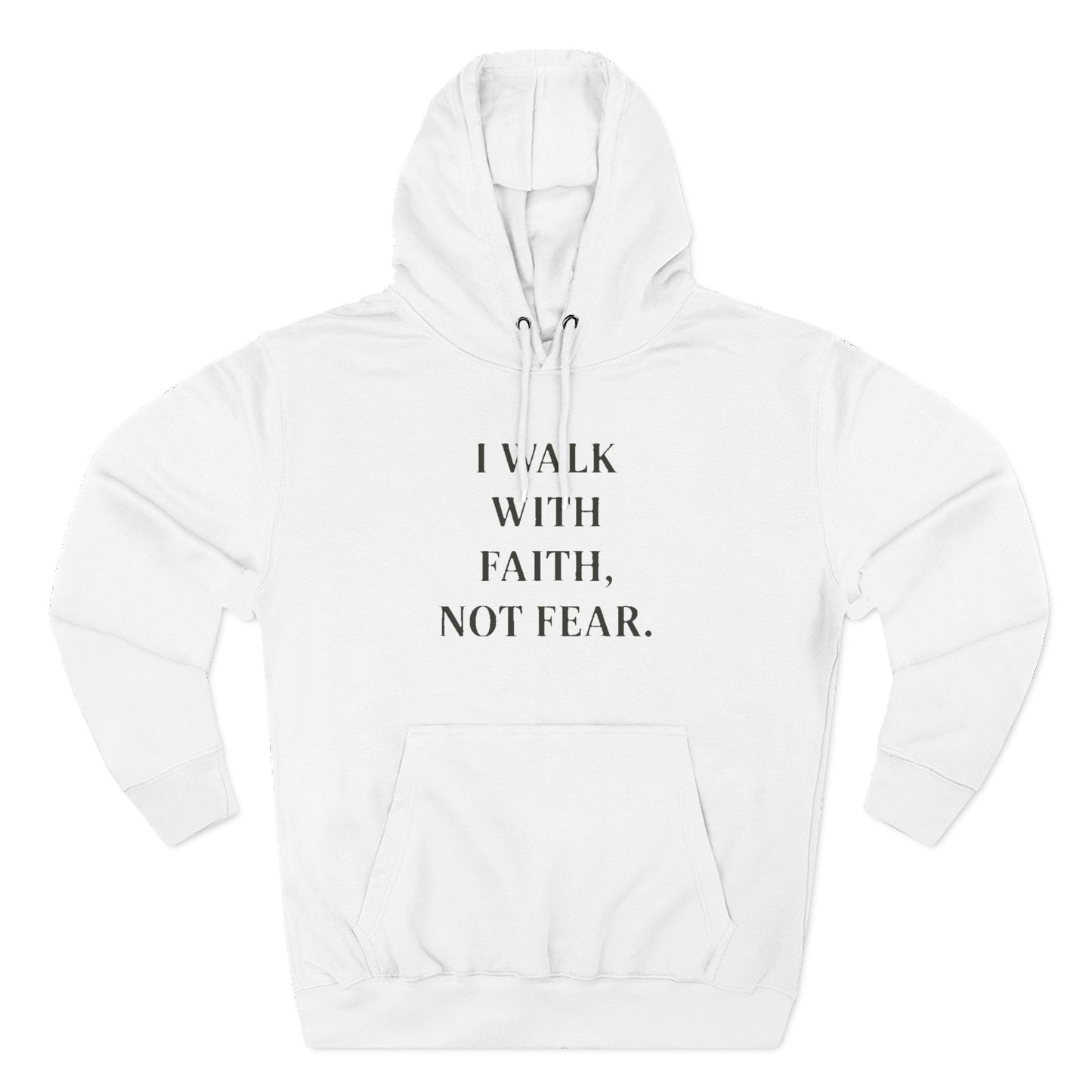 Faith Over Fear Hoodie — "I Walk With Faith, Not Fear" Inspirational Pullover - HealthandlifestylewChiny