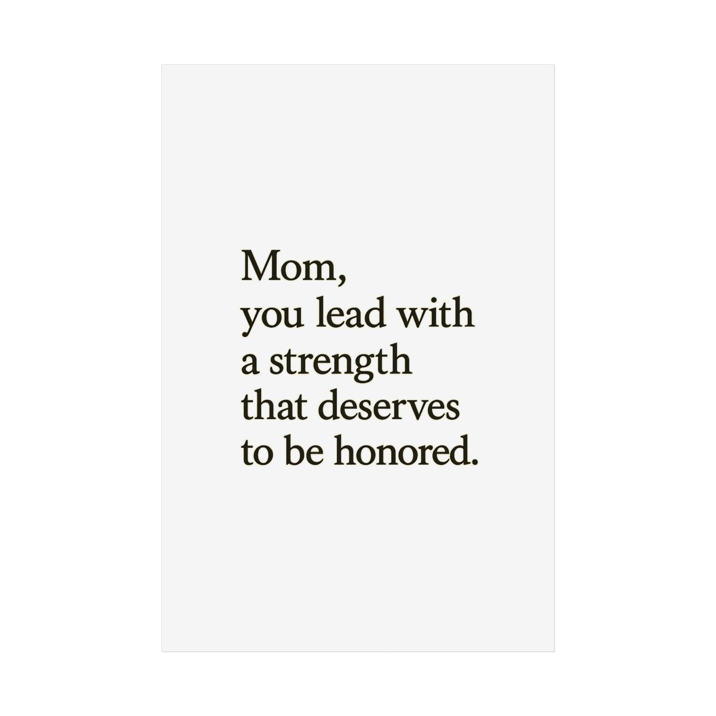Mom Strength Inspirational Poster — Minimalist Mother's Day Print - HealthandlifestylewChiny