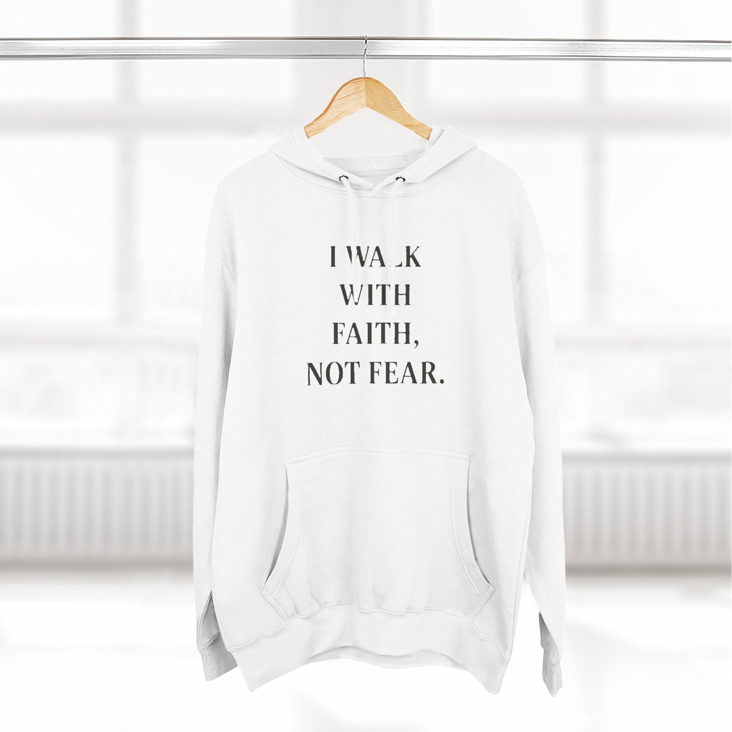 Faith Over Fear Hoodie — "I Walk With Faith, Not Fear" Inspirational Pullover - HealthandlifestylewChiny