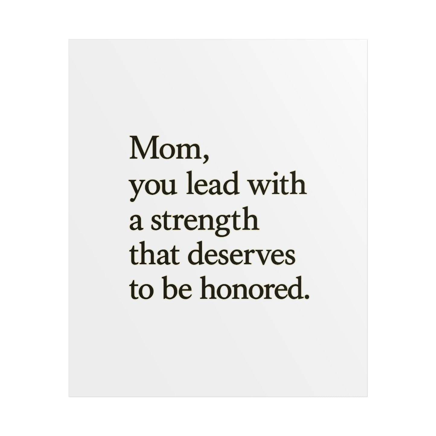 Mom Strength Inspirational Poster — Minimalist Mother's Day Print - HealthandlifestylewChiny
