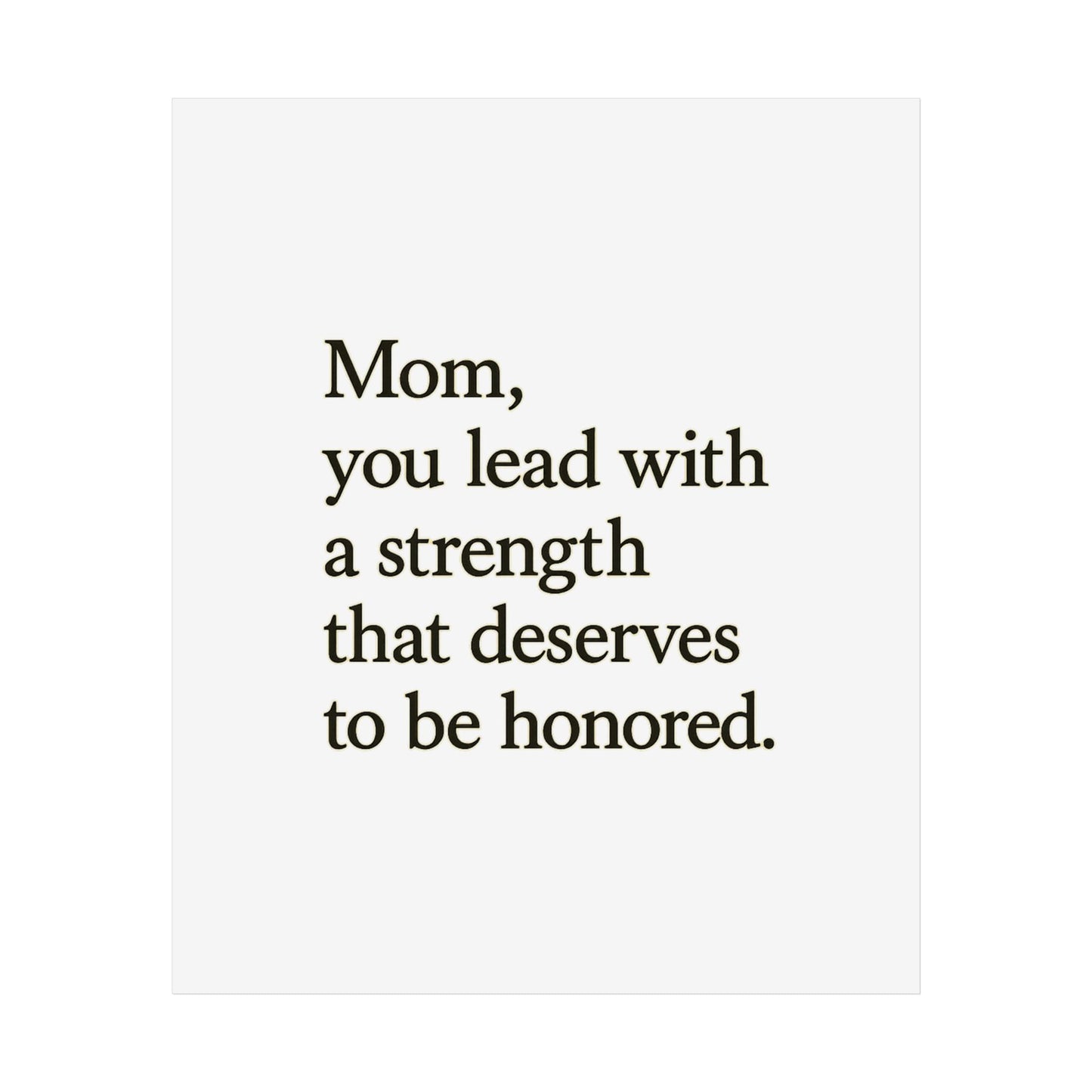 Mom Strength Inspirational Poster — Minimalist Mother's Day Print - HealthandlifestylewChiny