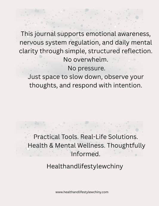 31-Day Anxiety Reset Journal – Emotional Regulation & Stress Management Workbook (37 Pages) - HealthandlifestylewChiny