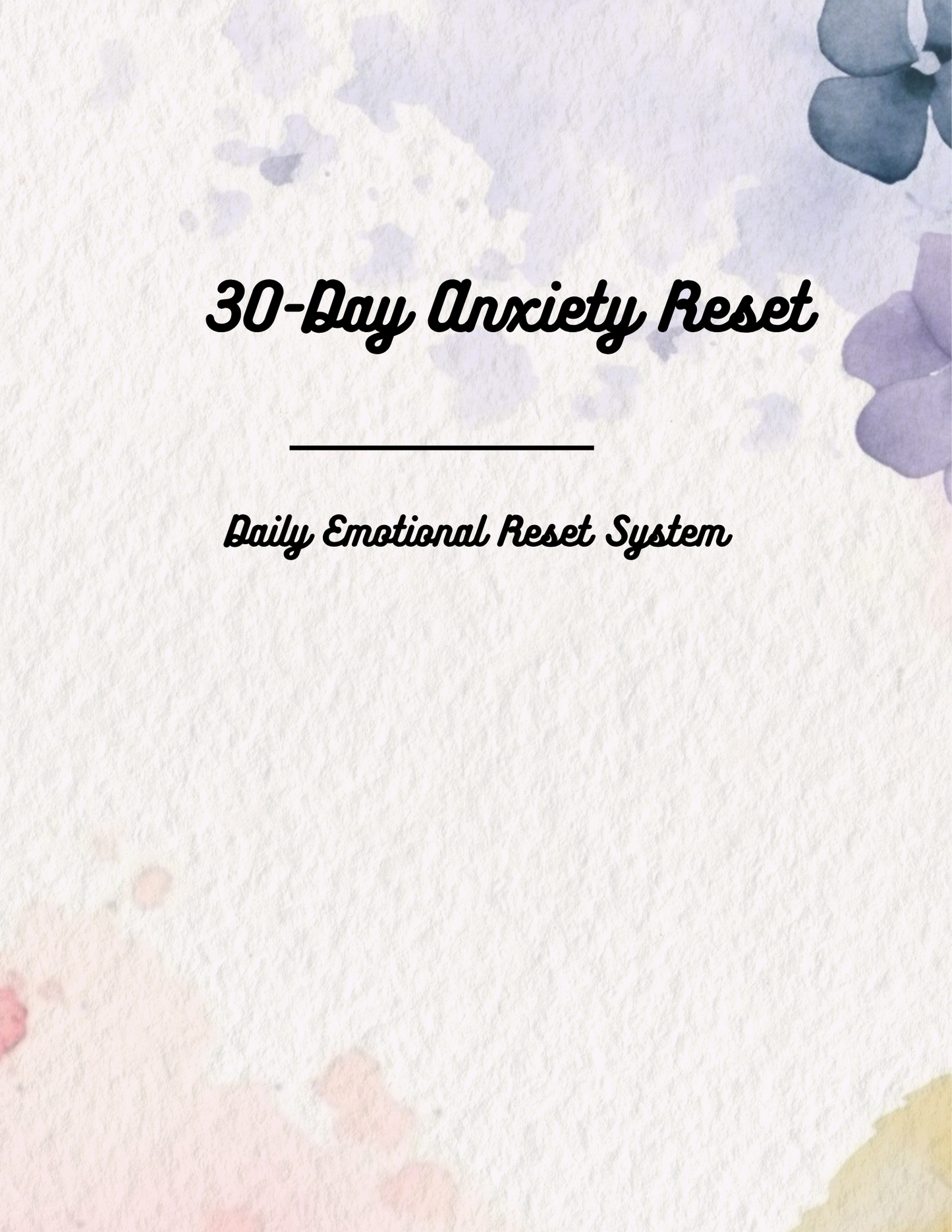 31-Day Anxiety Reset Journal – Emotional Regulation & Stress Management Workbook (37 Pages) - HealthandlifestylewChiny