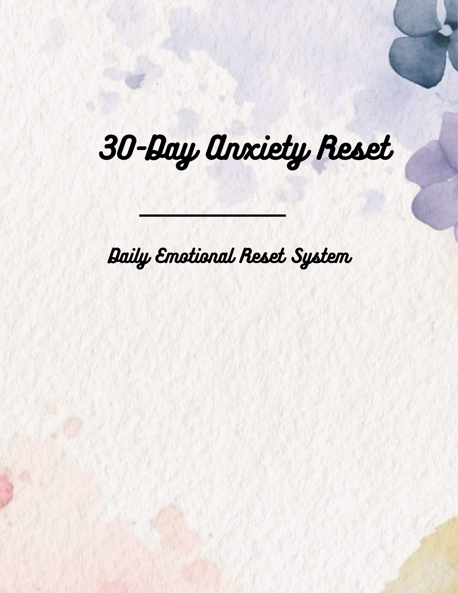 31-Day Anxiety Reset Journal – Emotional Regulation & Stress Management Workbook (37 Pages) - HealthandlifestylewChiny