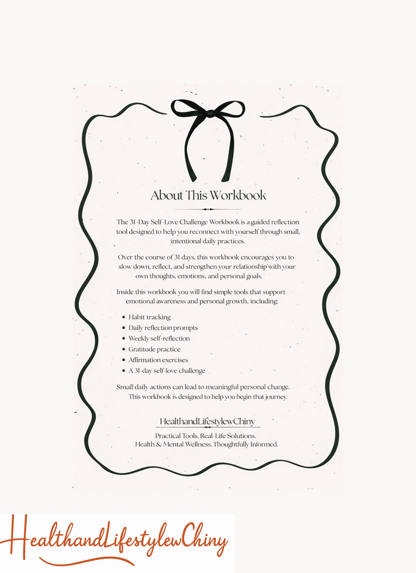 31 Days of Self Love Challenge – Confidence, Identity & Emotional Growth Workbook (118 Pages) - HealthandlifestylewChiny
