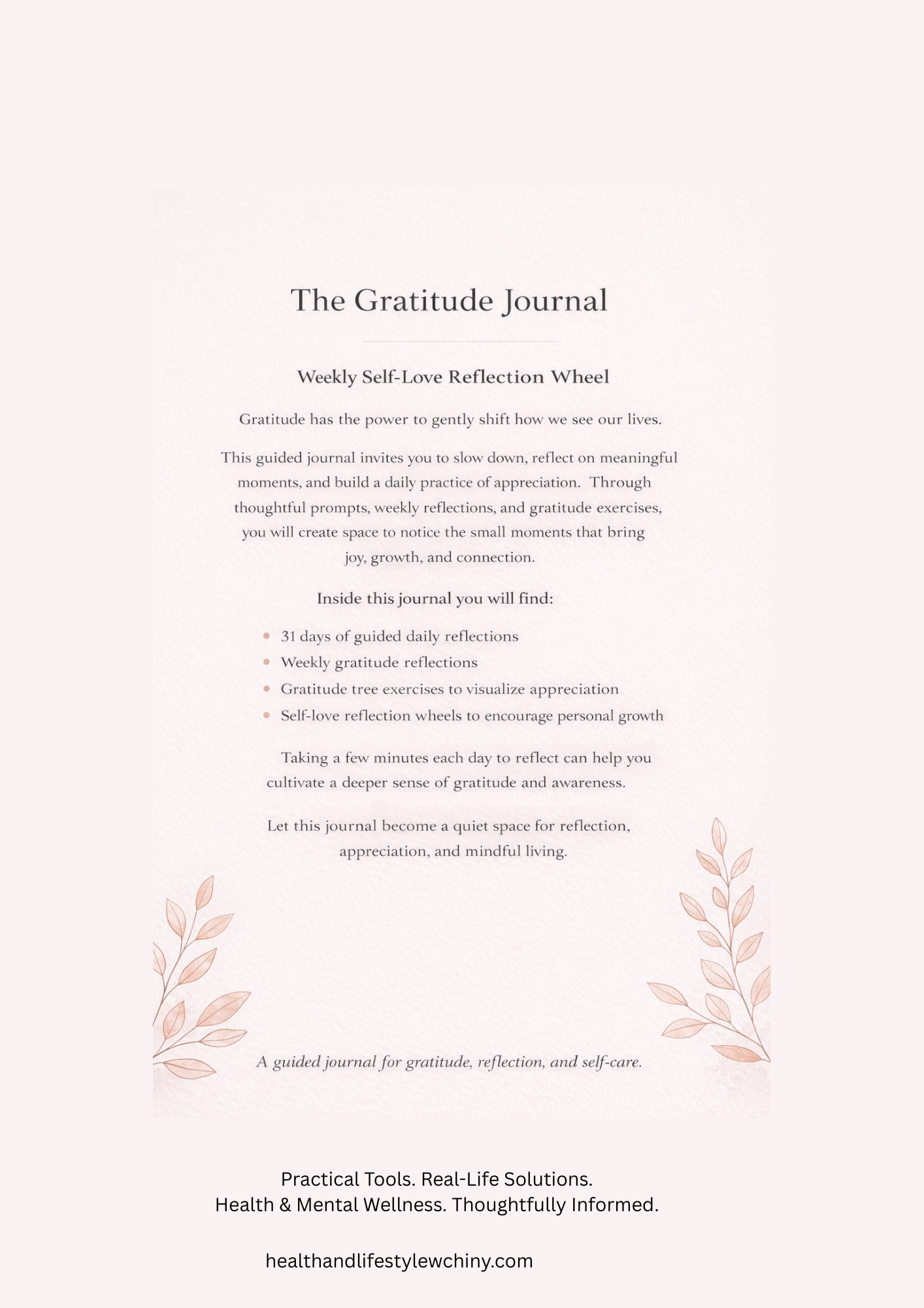 31 Days of Gratitude – Daily Reflection & Mindset Journal (78 Pages) - HealthandlifestylewChiny