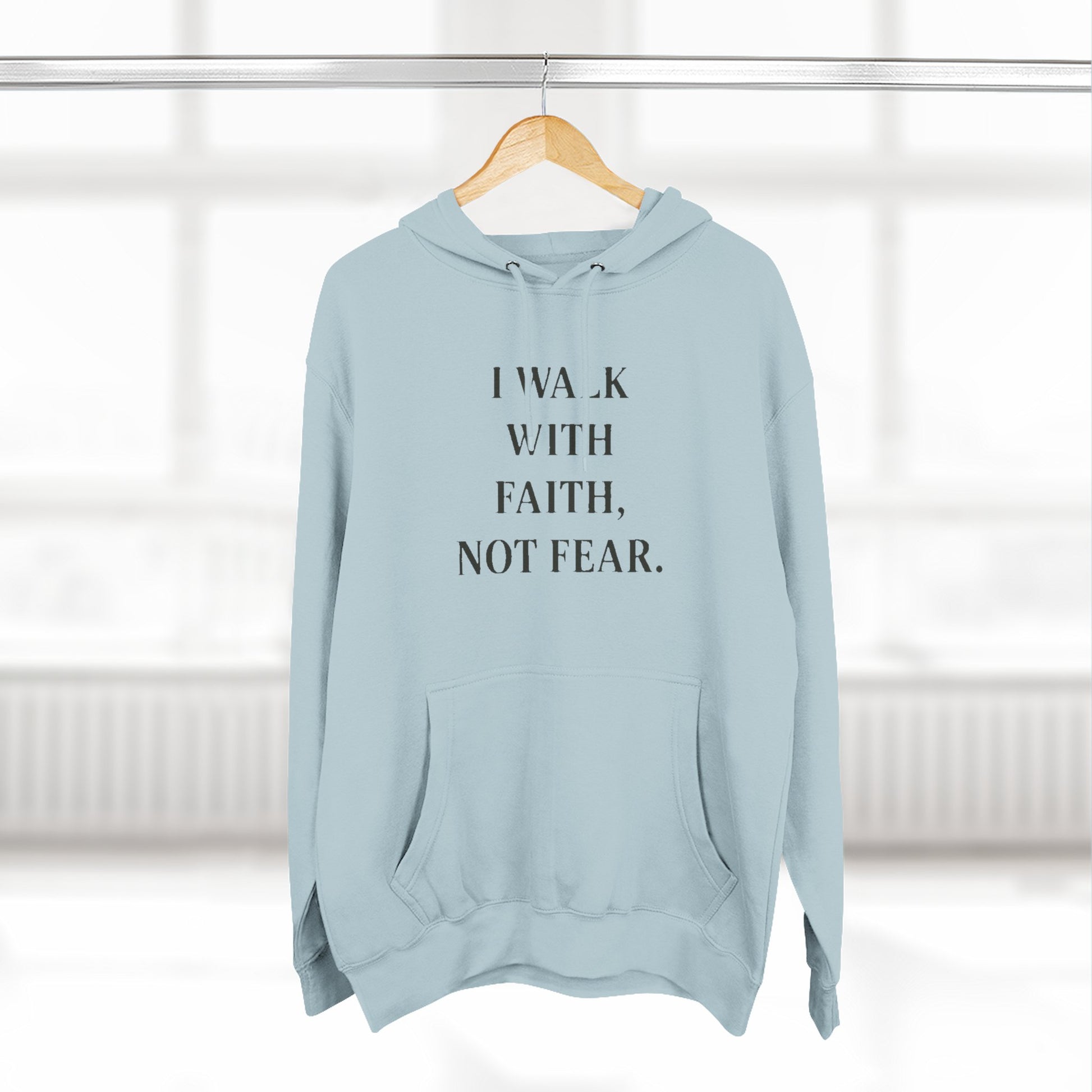 Faith Over Fear Hoodie — "I Walk With Faith, Not Fear" Inspirational Pullover - HealthandlifestylewChiny