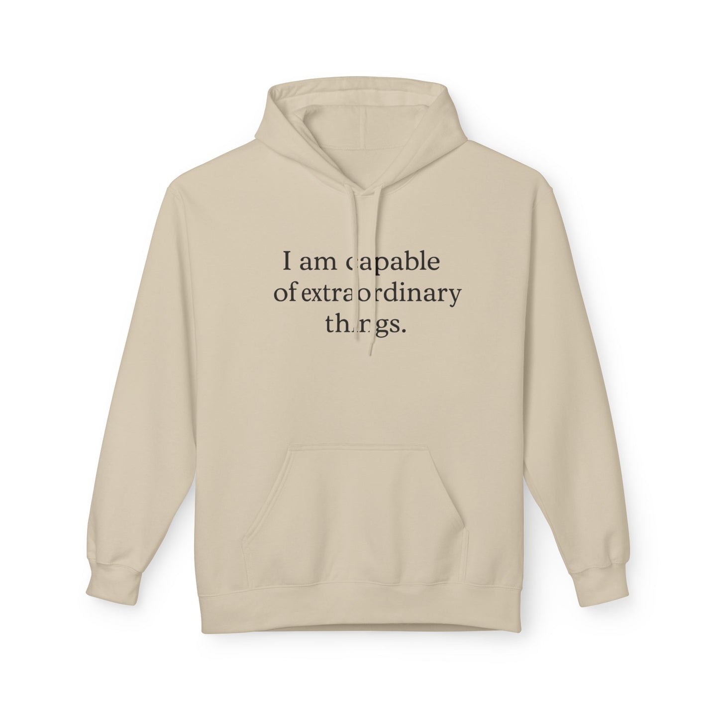Inspirational Hoodie — "I am capable of extraordinary things." Motivational Pullover - HealthandlifestylewChiny