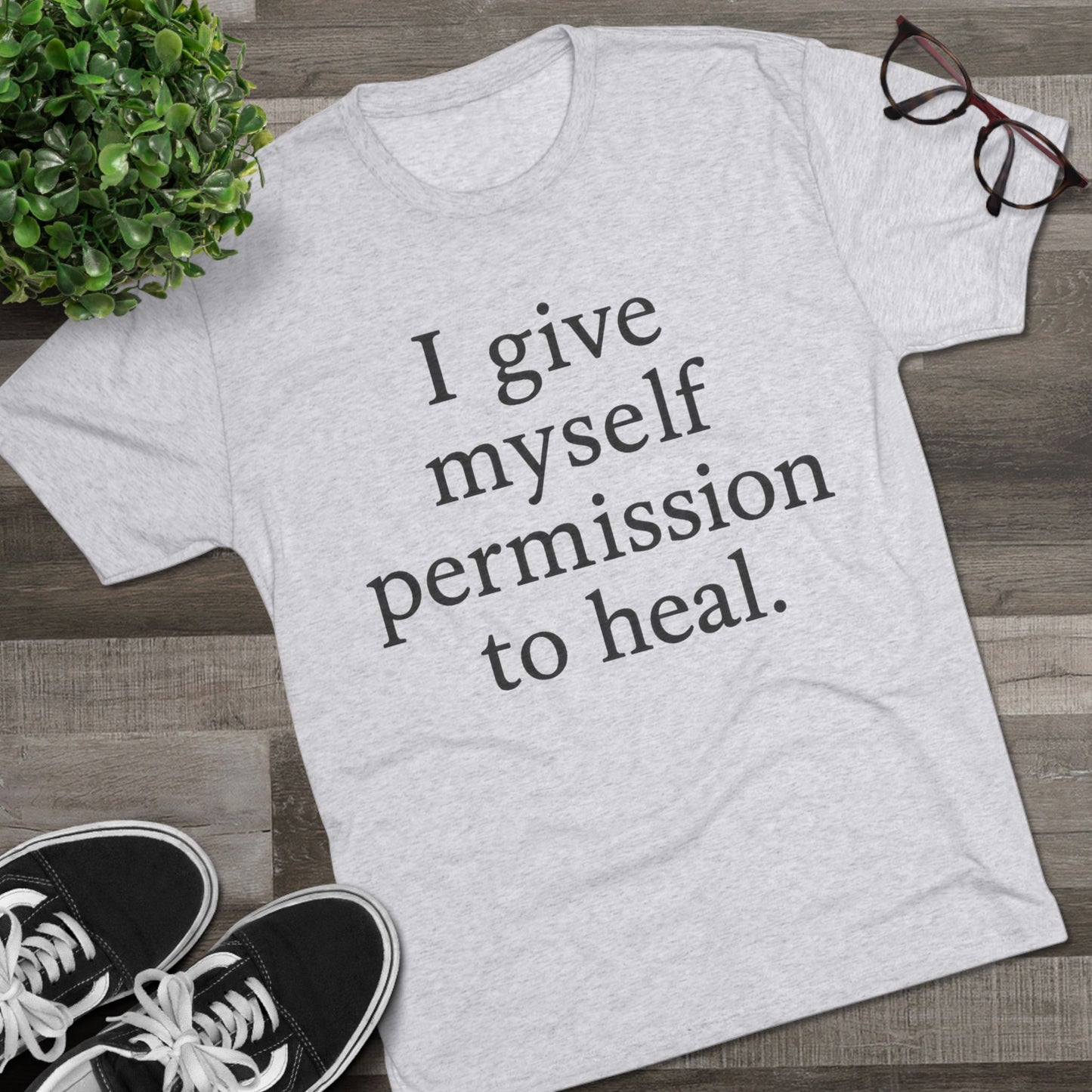 Healing Affirmation T‑Shirt — "I give myself permission to heal." - HealthandlifestylewChiny