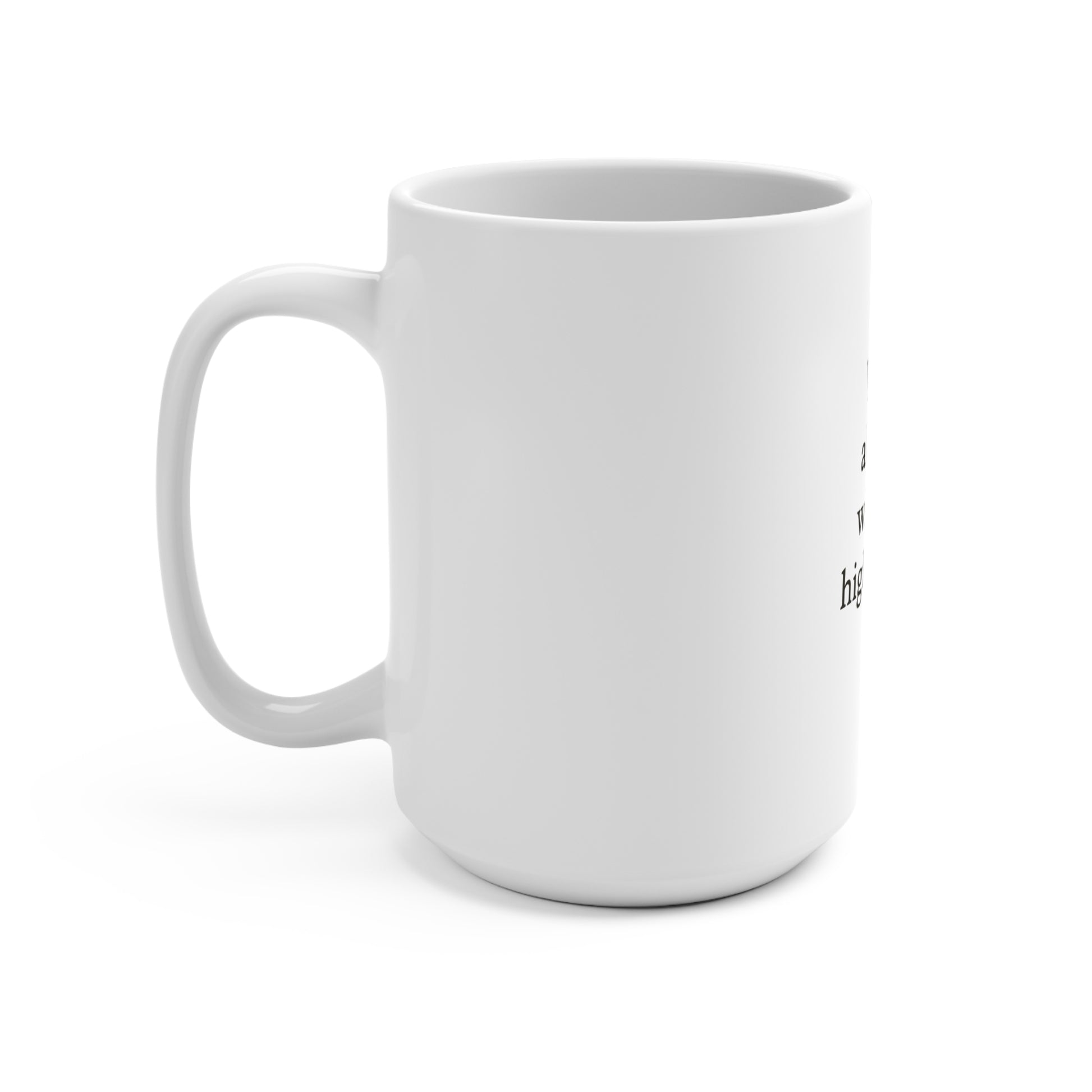 Affirmation Mug — "I am aligned with my highest self." 15oz Inspirational Coffee Cup - HealthandlifestylewChiny