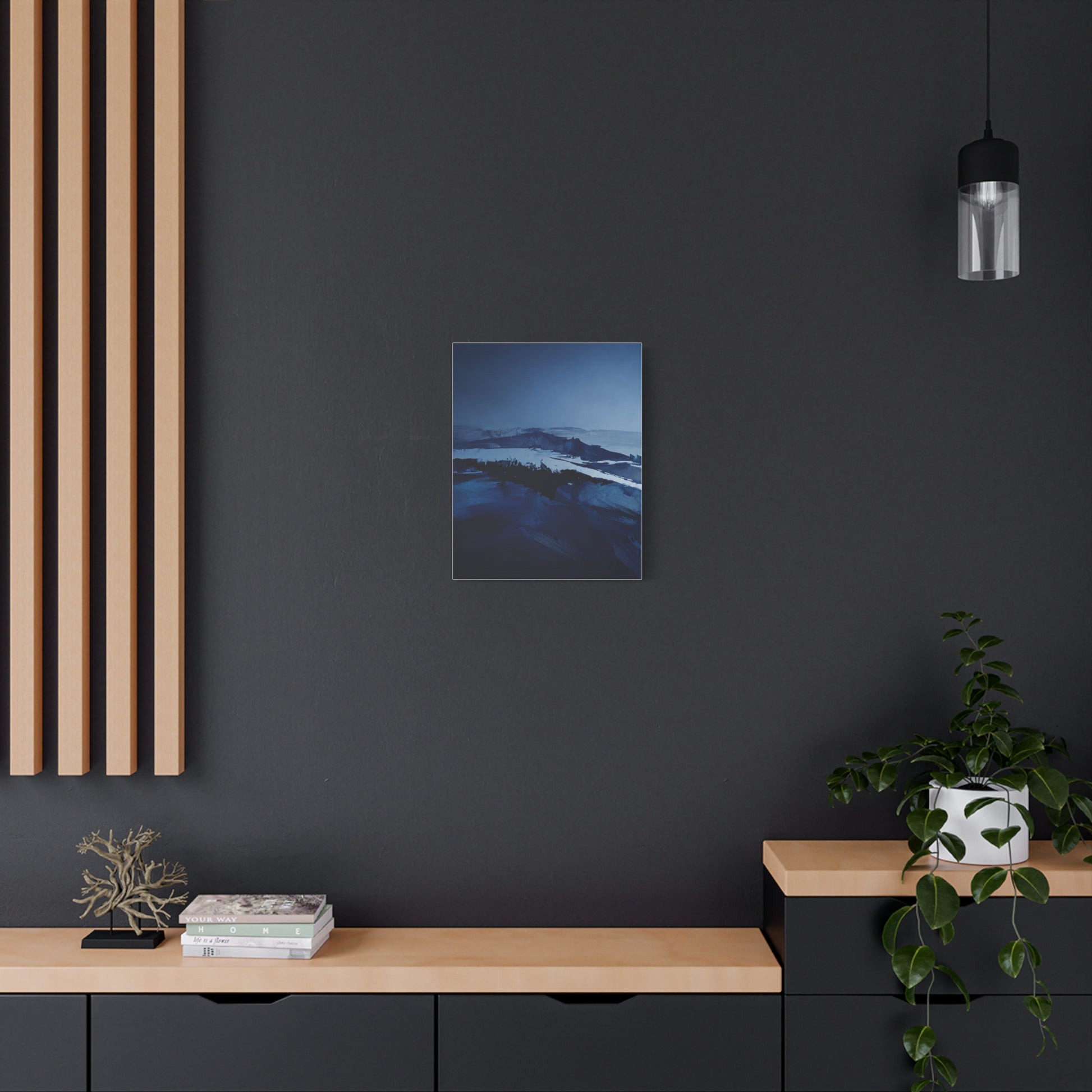 Deep Blue Abstract Matte Canvas Print — Stretched 1.25" - HealthandlifestylewChiny