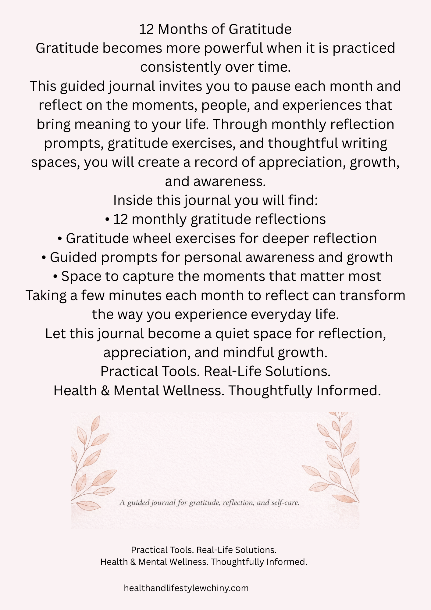 52 Weeks of Gratitude – Weekly Reflection & Mindset Journal (1-Year Workbook) - HealthandlifestylewChiny