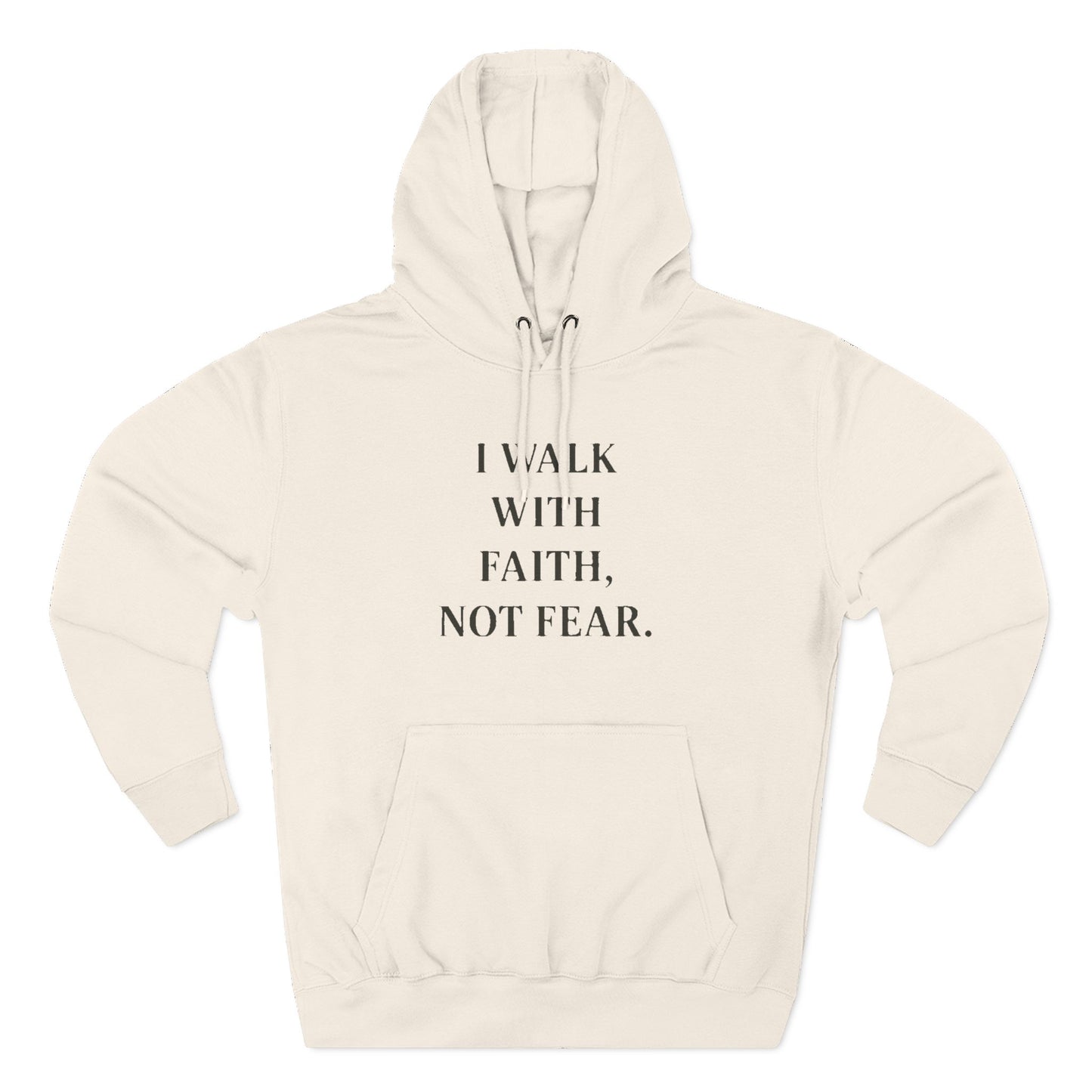 Faith Over Fear Hoodie — "I Walk With Faith, Not Fear" Inspirational Pullover - HealthandlifestylewChiny