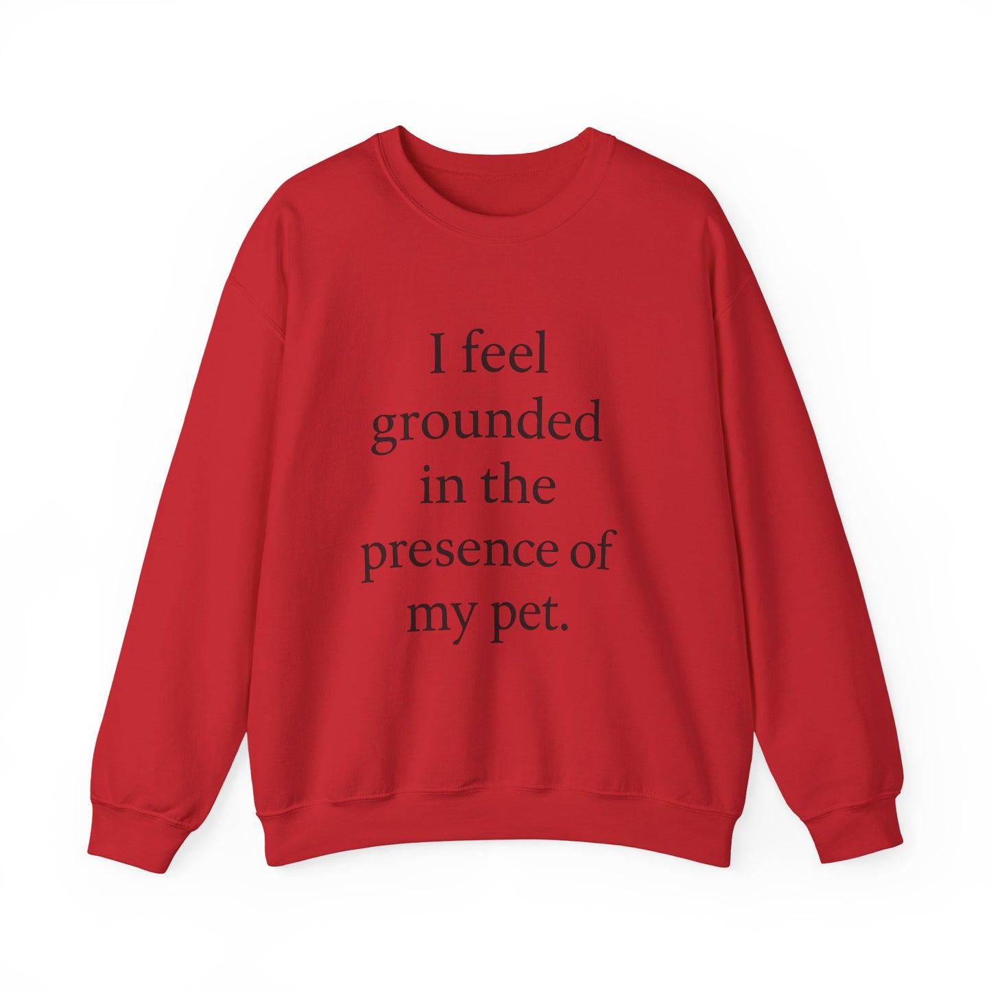 I Feel Grounded In The Presence Of My Pet Sweatshirt — Cozy Pet Lover Crewneck - HealthandlifestylewChiny