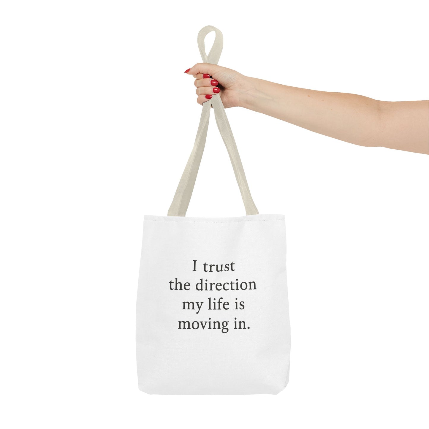 Affirmation Tote Bag - "I Trust the Direction My Life Is Moving In" Inspirational Carryall - HealthandlifestylewChiny