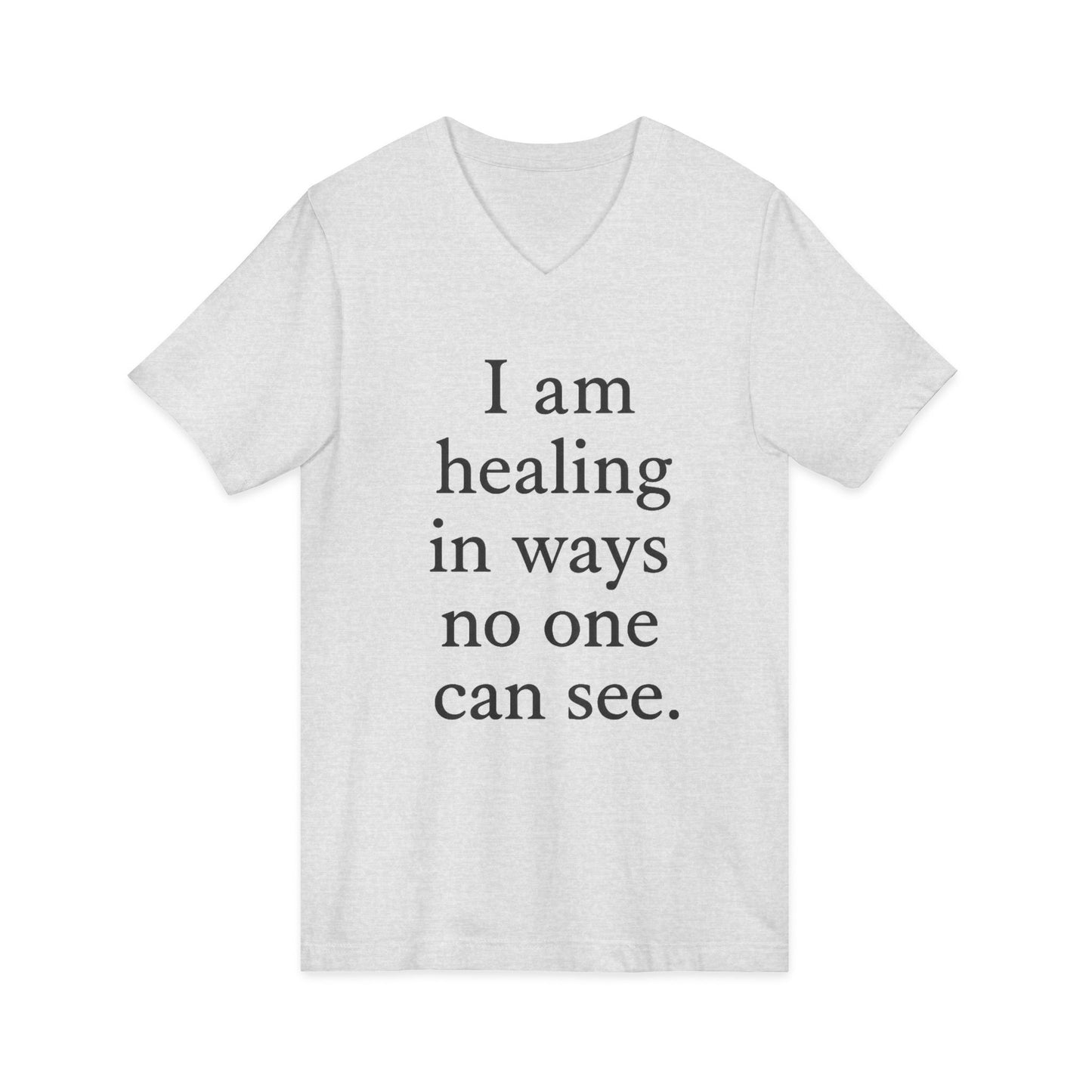 Healing Journey V‑Neck Tee — "I am healing in ways no one can see." - HealthandlifestylewChiny