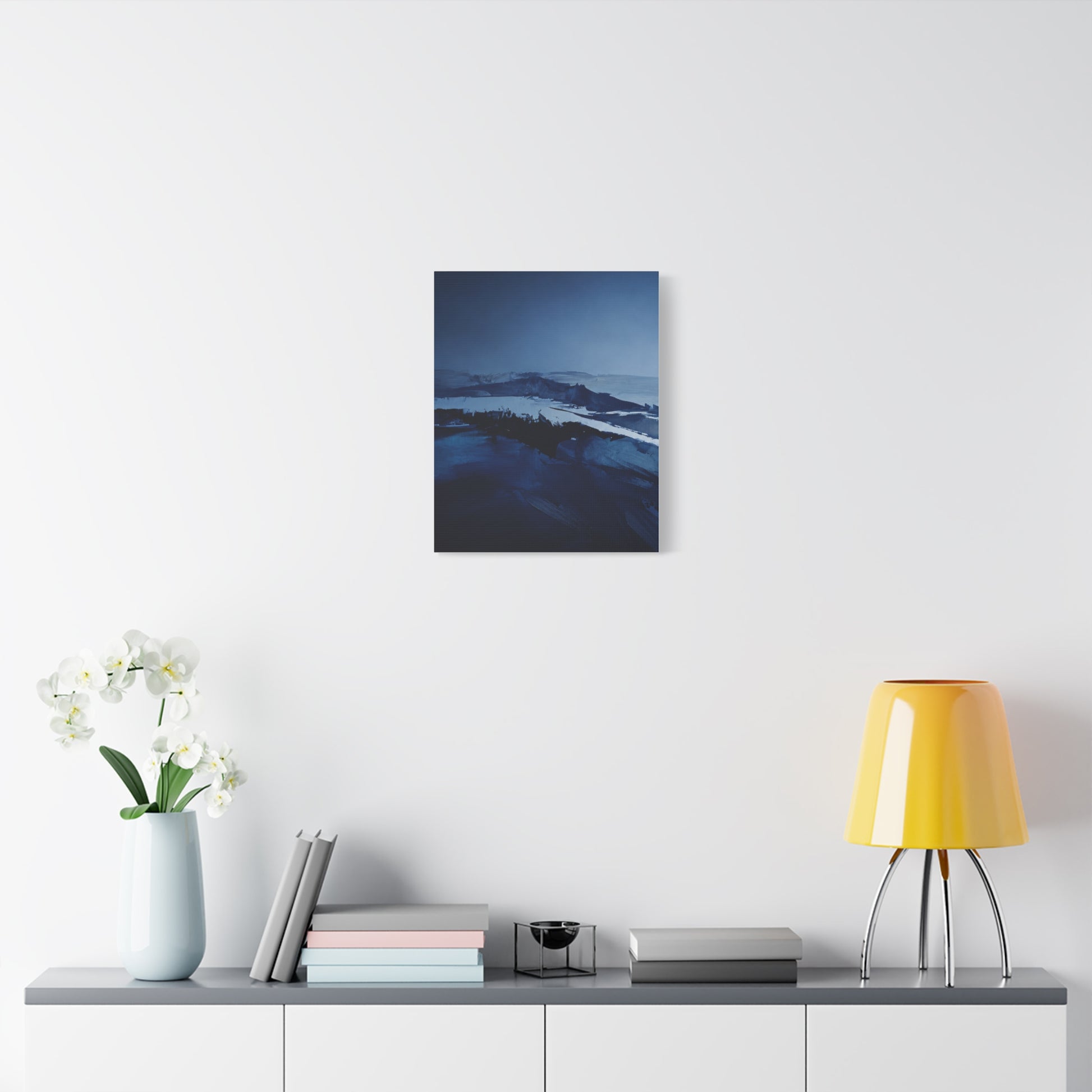 Deep Blue Abstract Matte Canvas Print — Stretched 1.25" - HealthandlifestylewChiny