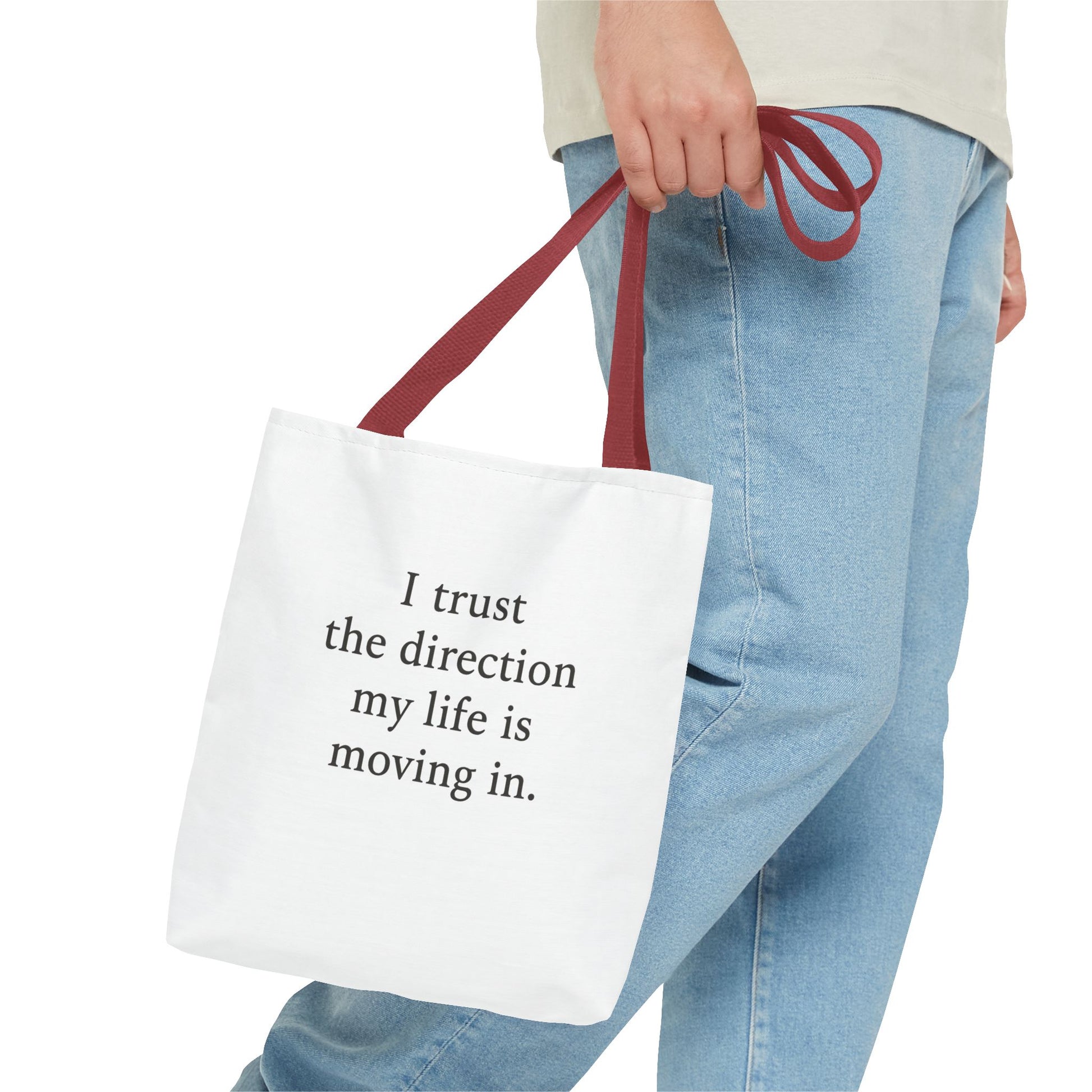 Affirmation Tote Bag - "I Trust the Direction My Life Is Moving In" Inspirational Carryall - HealthandlifestylewChiny
