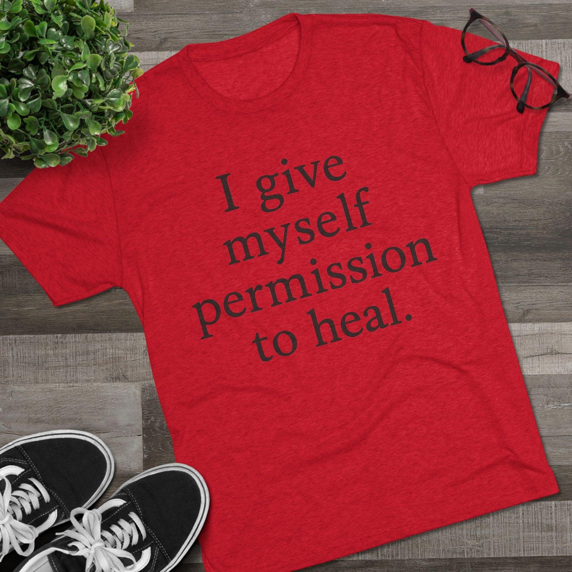 Healing Affirmation T‑Shirt — "I give myself permission to heal." - HealthandlifestylewChiny