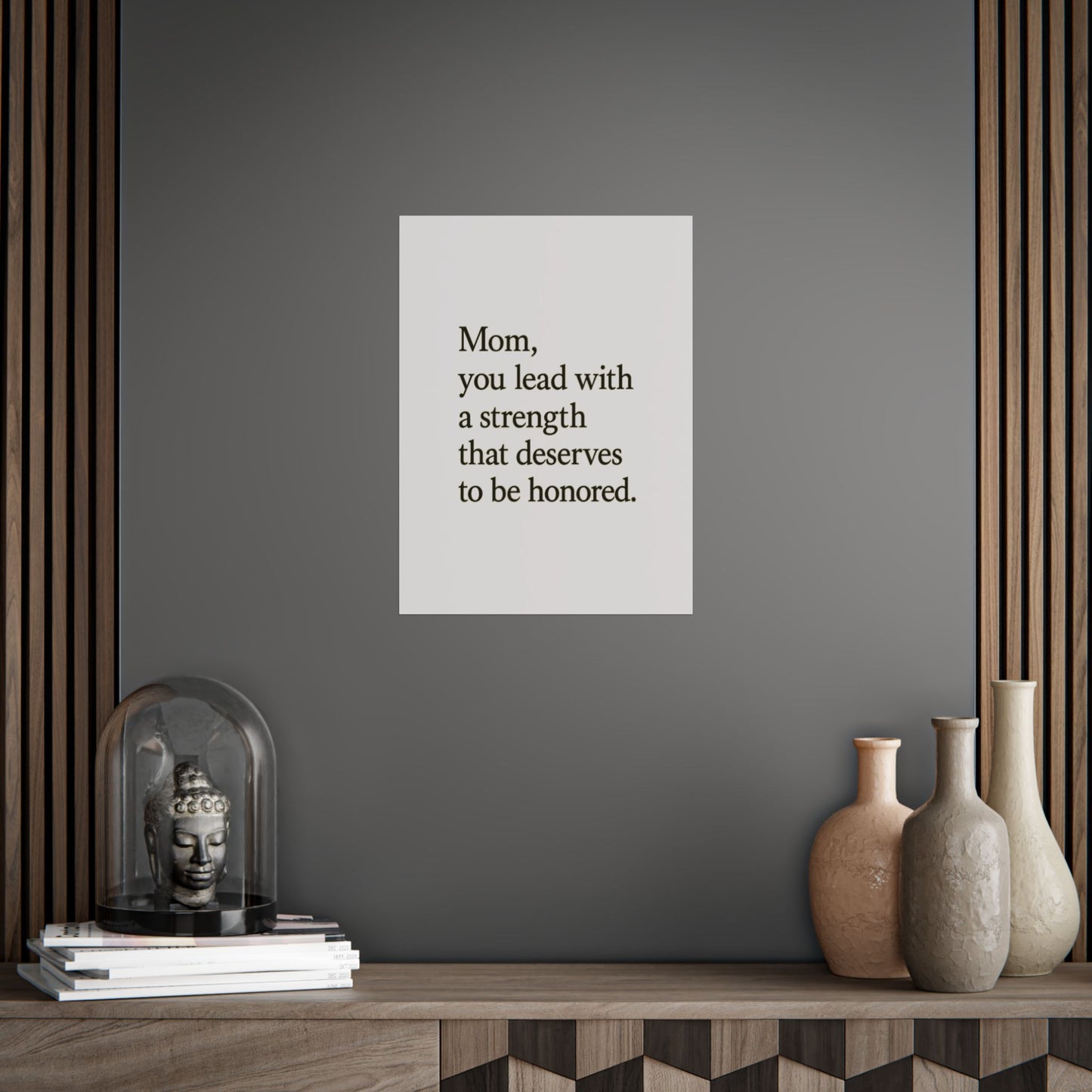 Mom Strength Inspirational Poster — Minimalist Mother's Day Print - HealthandlifestylewChiny