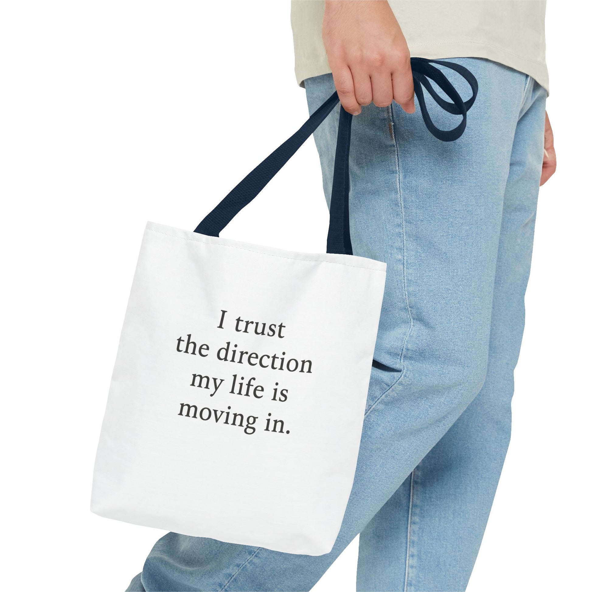 Affirmation Tote Bag - "I Trust the Direction My Life Is Moving In" Inspirational Carryall - HealthandlifestylewChiny