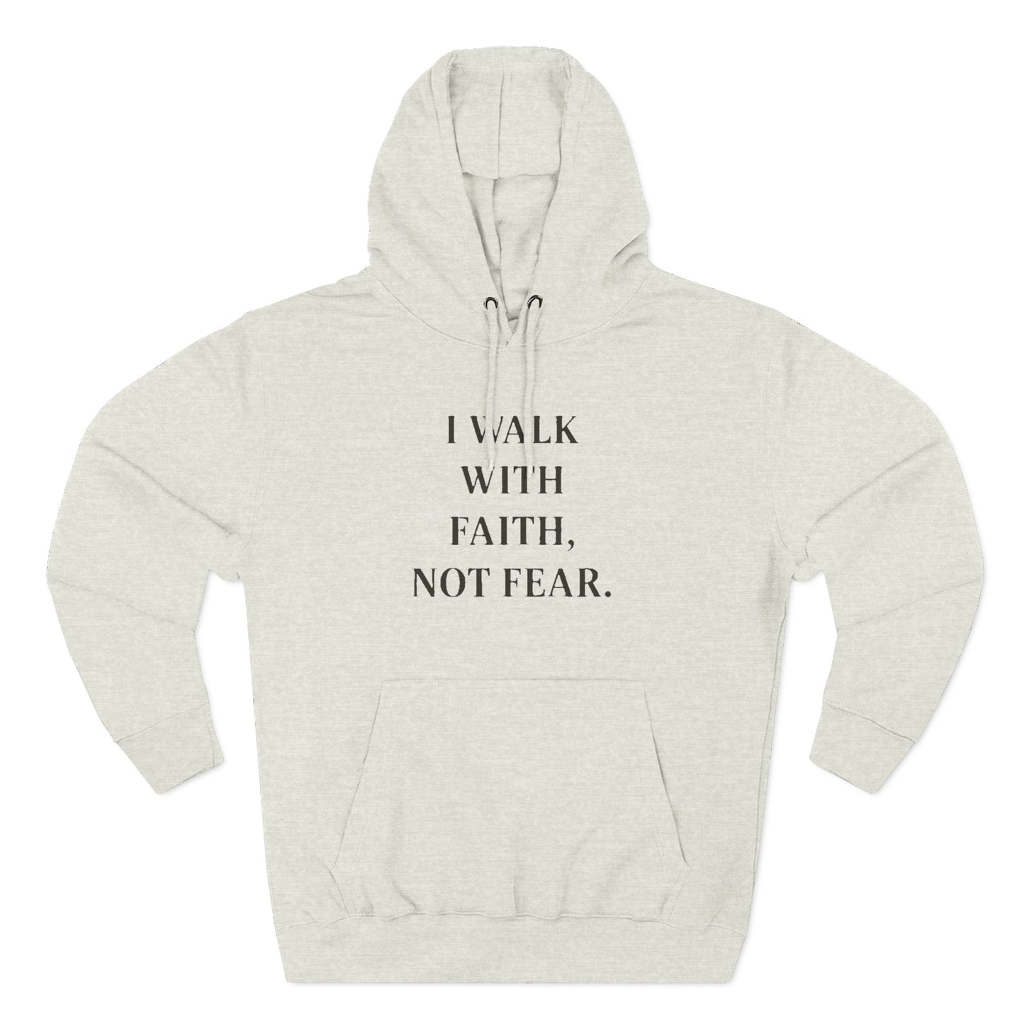 Faith Over Fear Hoodie — "I Walk With Faith, Not Fear" Inspirational Pullover - HealthandlifestylewChiny