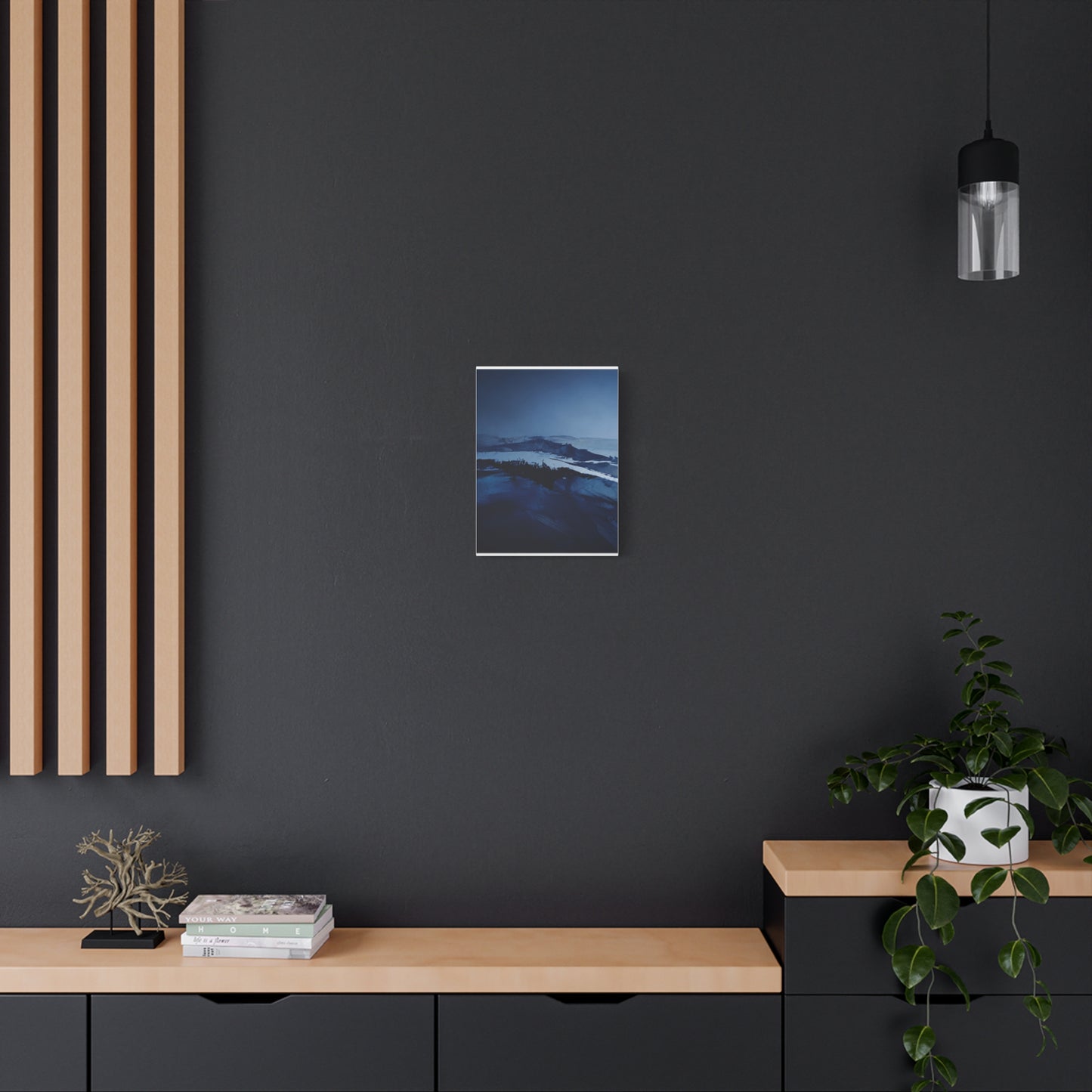 Deep Blue Abstract Matte Canvas Print — Stretched 1.25" - HealthandlifestylewChiny